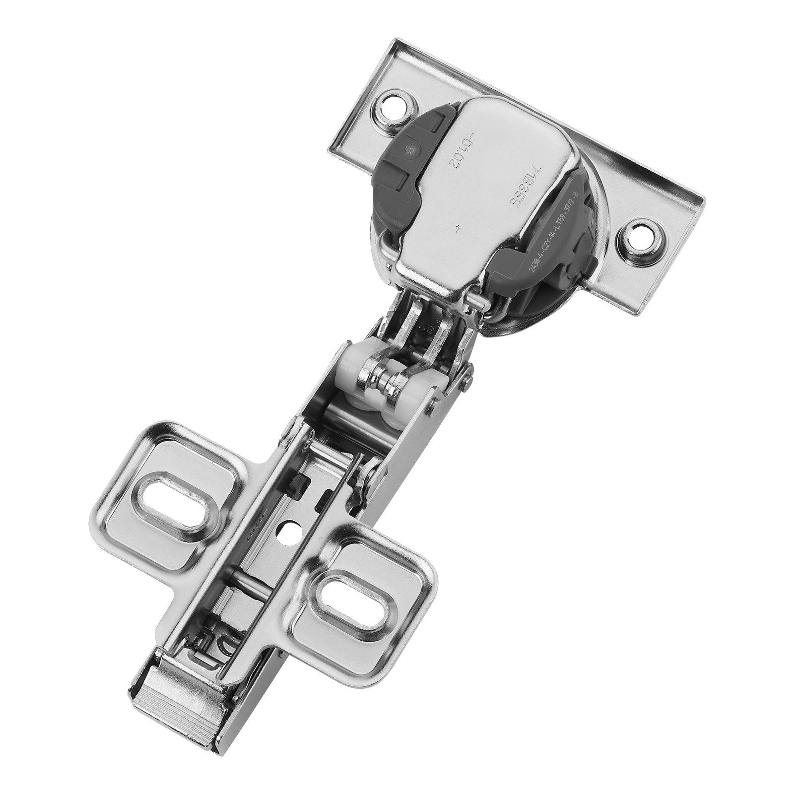 blum Möbelbeschlag Topfband Schrankscharnier 110° mit Schließautomatik (1 St), Eckanschlag 71B3550 inkl. Montageplatte 173L6100
