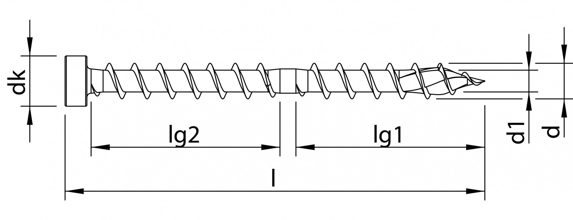 HECO Spanplattenschraube weiß mm 6,5x150 verzinkt, (Stahl TOPIX-plus CombiConnect, Schrauben Zylinderkopf),
