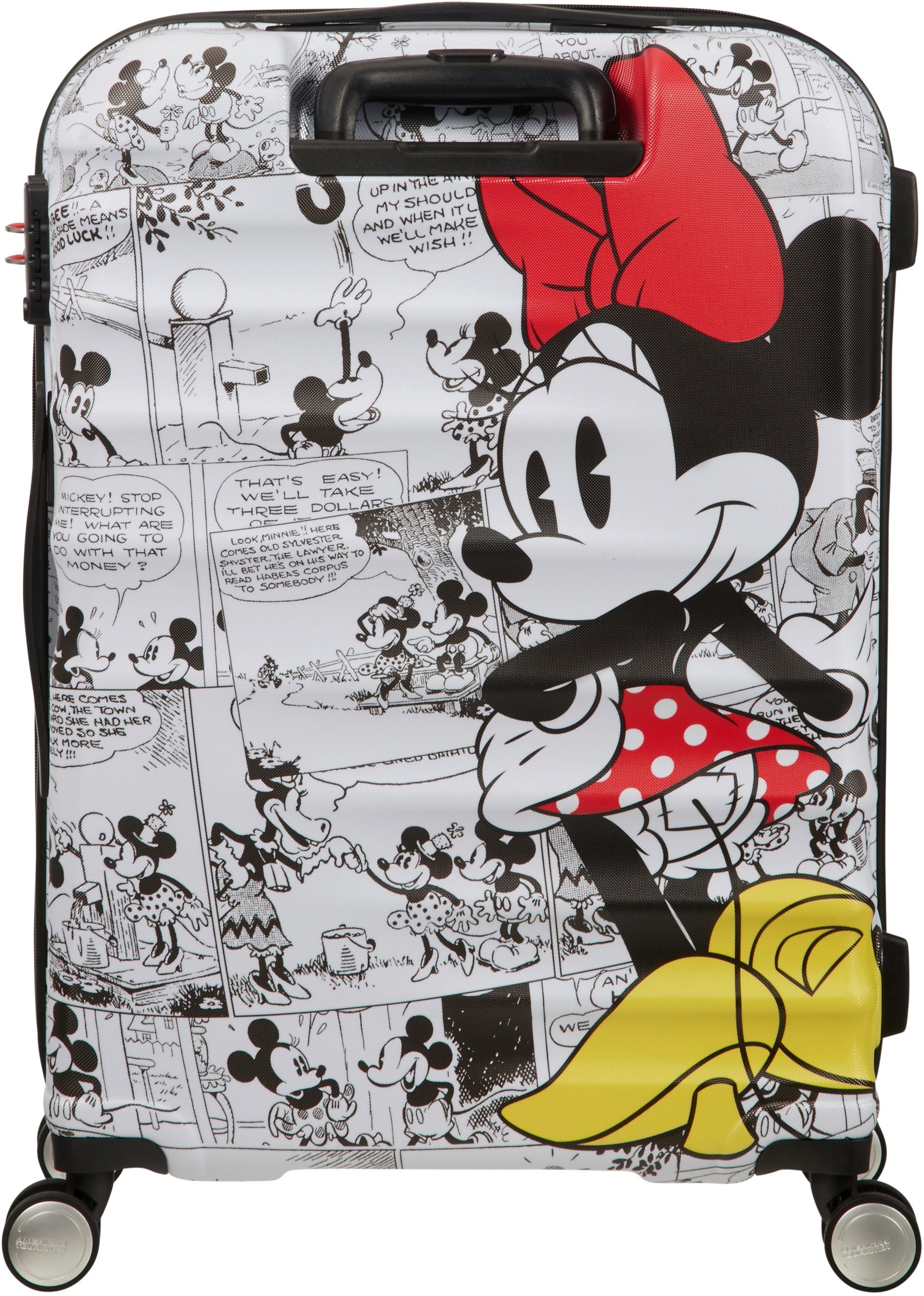 American Tourister® Hartschalen-Trolley Wavebreaker, Material 67 4 aus recyceltem Minnie Disney Comics White teilweise cm, Rollen
