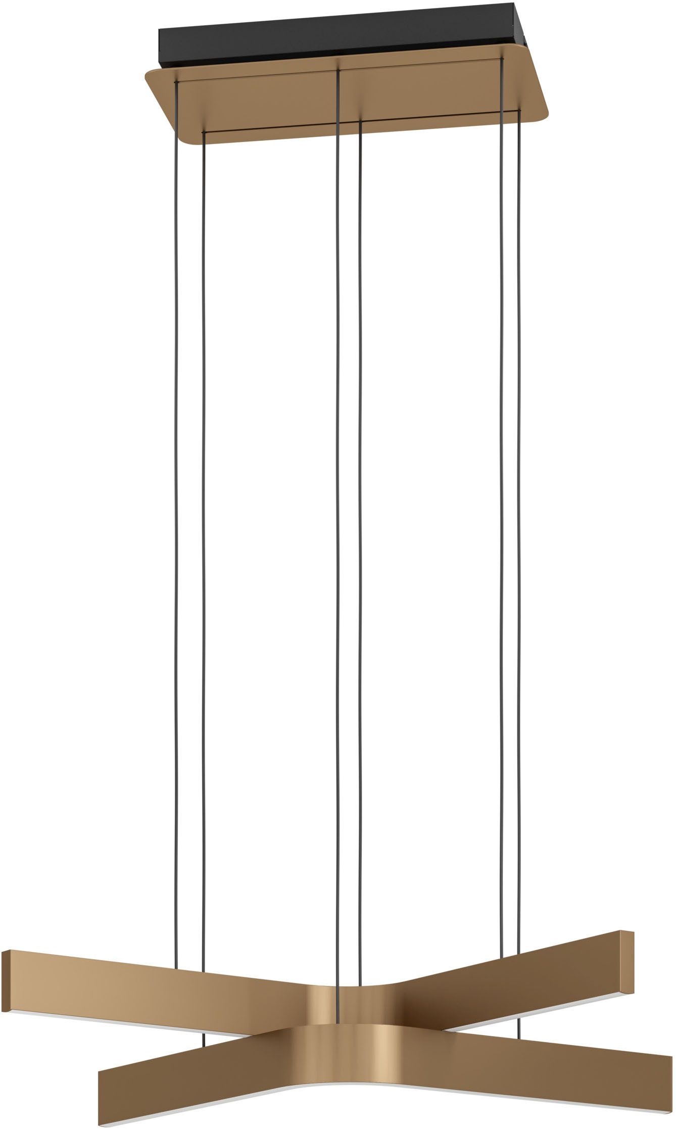 EGLO Hängeleuchte FOLCINO-Z Pendellampe - Alu, Stahl - LED - 2X18W - IP20, CCT - über Fernbedienung, Dimmfunktion, Farbwechsel, Memoryfunktion, Nachtlichtfunktion, RGB, Weckerfunktion, dimmbar über Fernbedienung, mehrere Helligkeitsstufen, LED fest integriert, Neutralweiß, Kaltweiß, Warmweiß, RGB, Hängelampe, Deckenlampe, Wohnzimmer, Esszimmer, L64 x B43,5 x H110 cm
