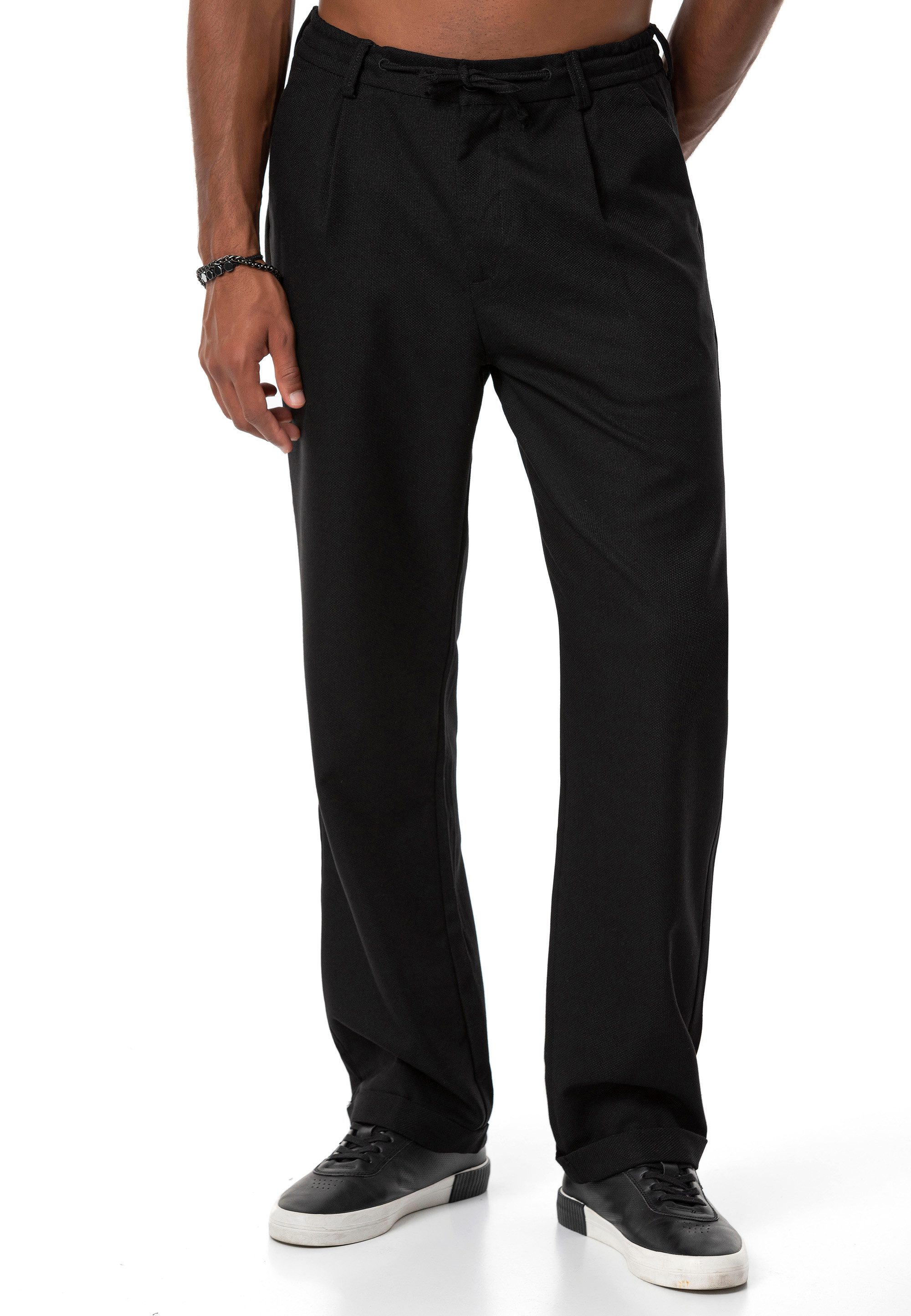 RedBridge Stoffhose mit Struktur und Tunnelzugbund Klassisch Modern Elegant Casual