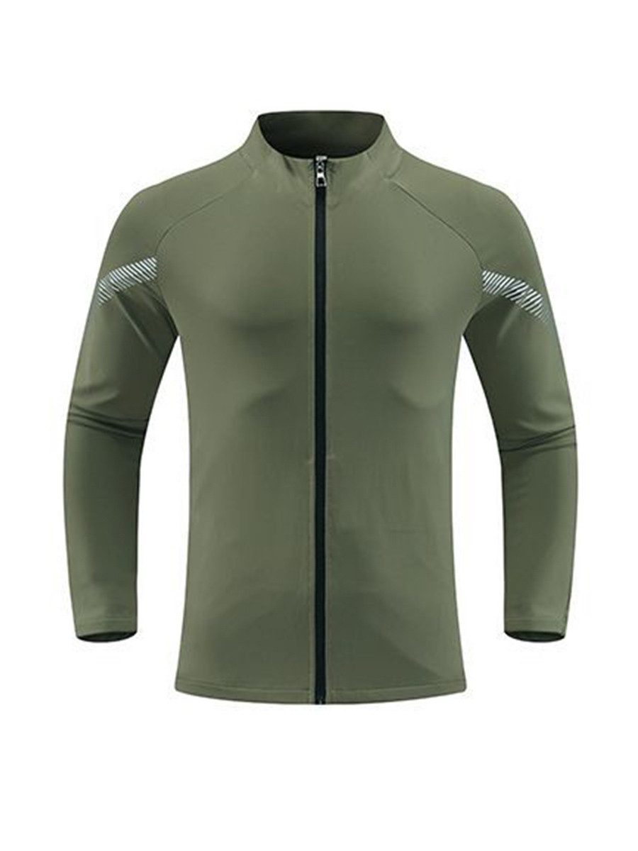 YOUTHUP Laufjacke Sportjacke mit Stehkragen für Herren, Laufjacke