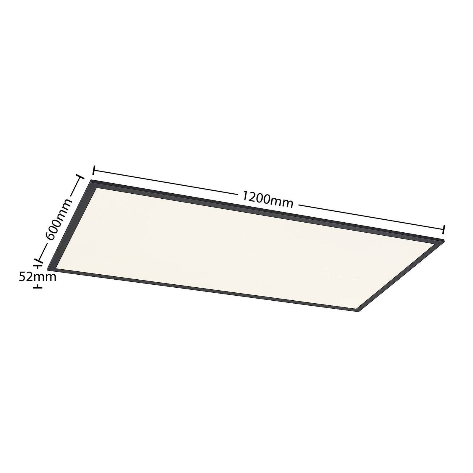 Lindby LED Kunststoff, Schwarz, fest Modern, universalweiß, flammig, LED-Leuchtmittel weiß, inkl. Panel Nelios, Aluminium, verbaut, 1