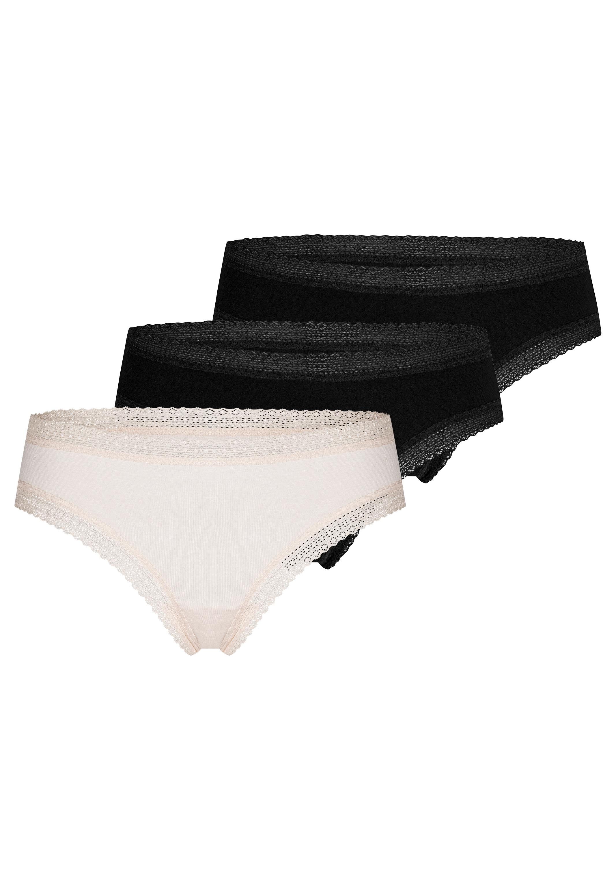 Mey Hipster 3er Pack Modal Lace (Spar-Set, 3-St) Hipster - Blickdicht - Luxuriöser Glanz und weiche Haptik