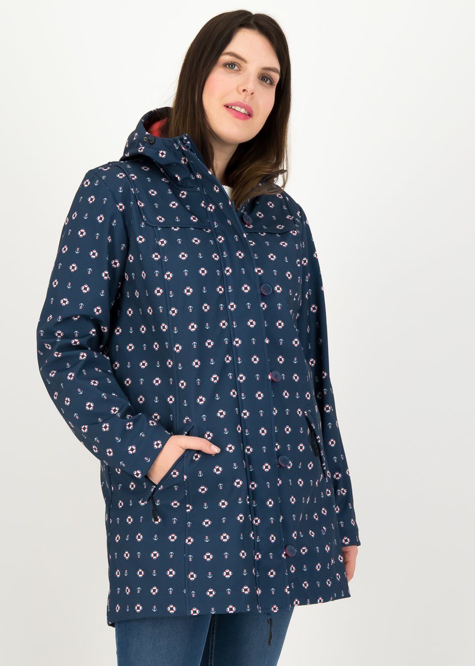 Blutsgeschwister Softshelljacke Blutsgeschwister Wild Weather Long Anorak Damen Jacke Softshell Mantel