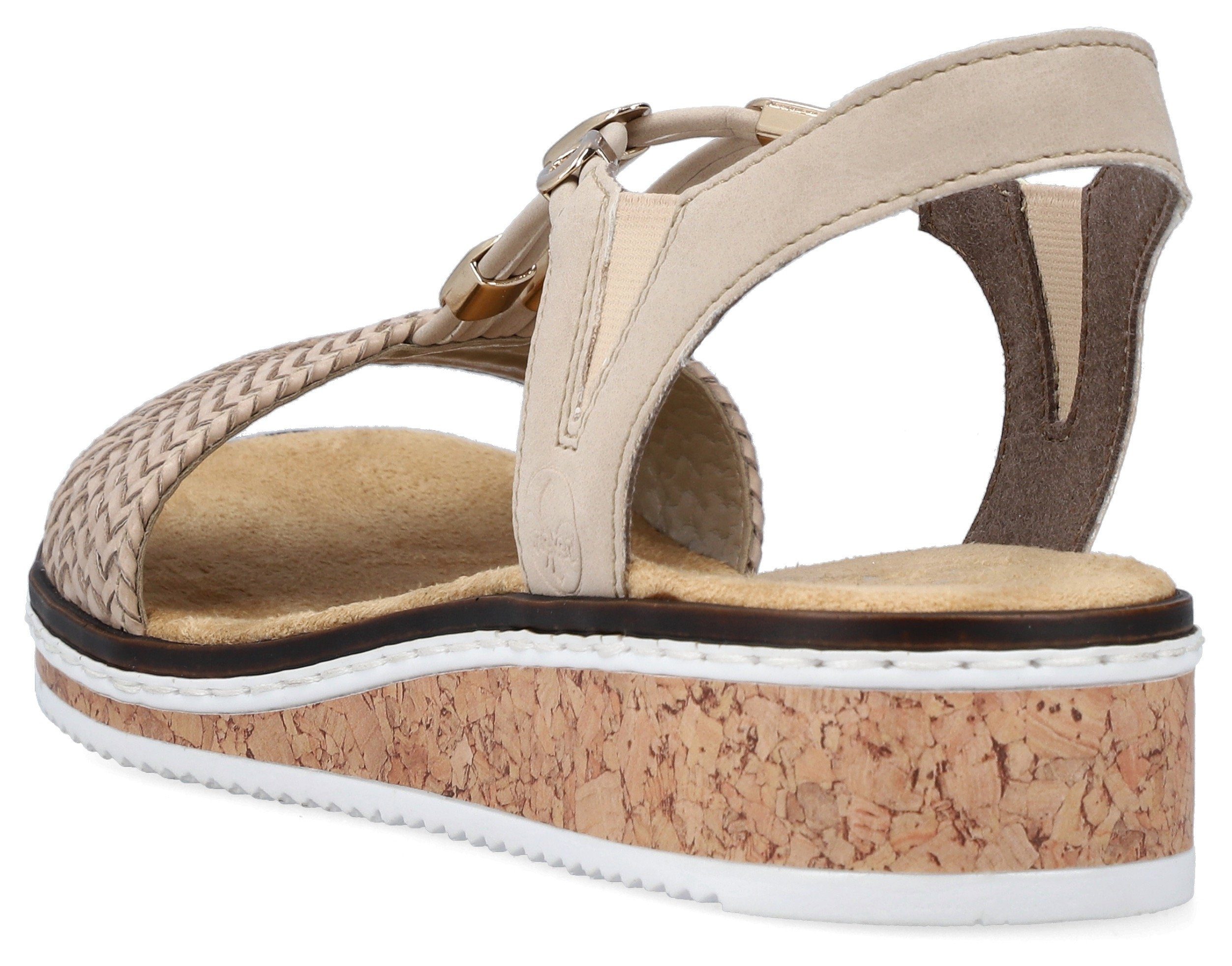 Rieker Sandale, Sommerschuh, Sandalette, Keilabsatz, in günstig online kaufen