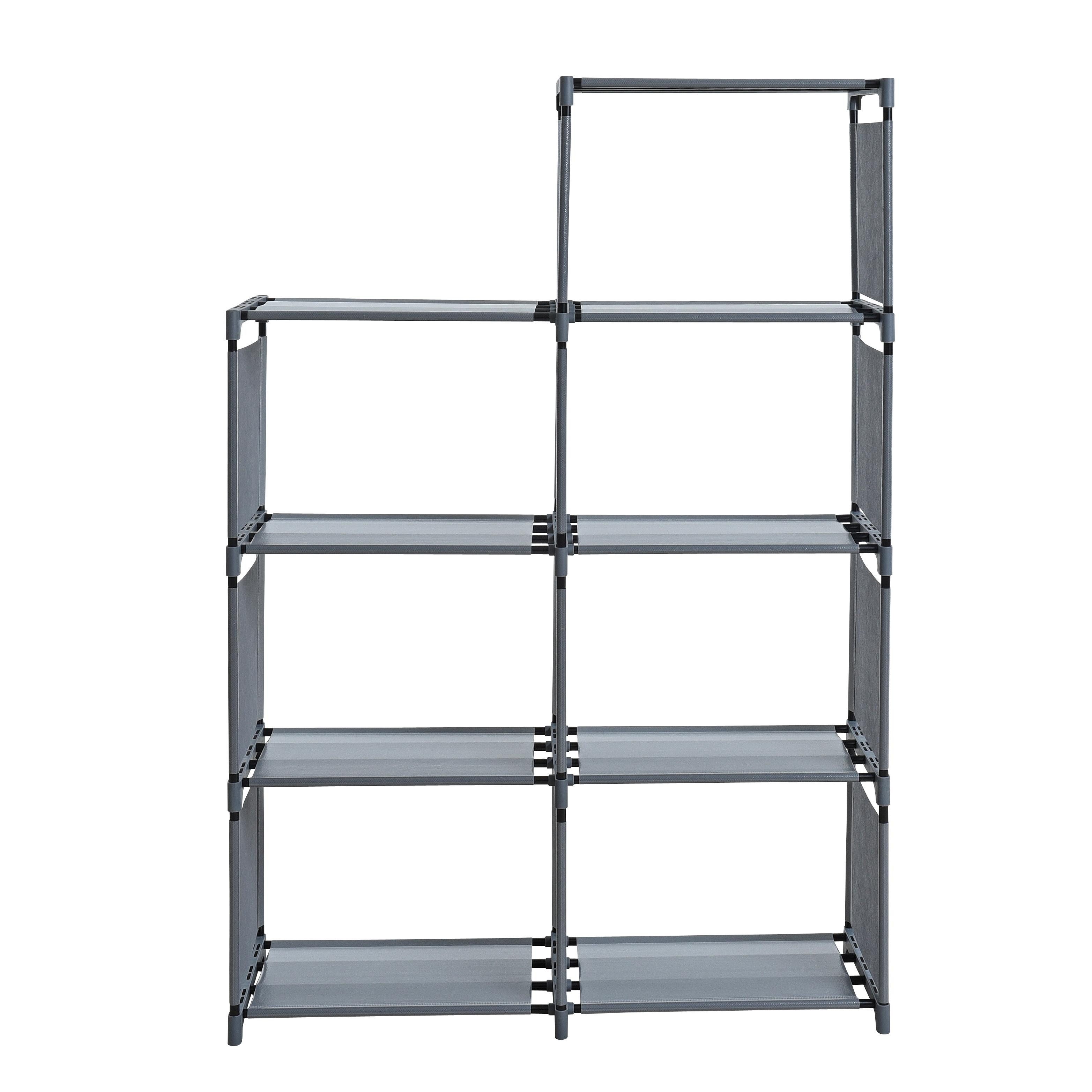 ESTEXO Regal Treppenregal Stufenregal Bücherregal Stecksystem Stoff 7 Fächer Büch – Bild 2 von 5