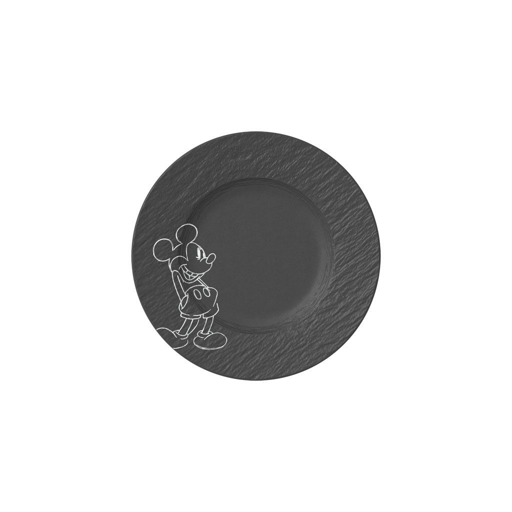 Villeroy & Boch Frühstücksteller Manufacture - Mickey Mouse, (1 St), Premium Porcelain, 1 Stck, mikrowellensicher,spülmaschinenfest, Made i