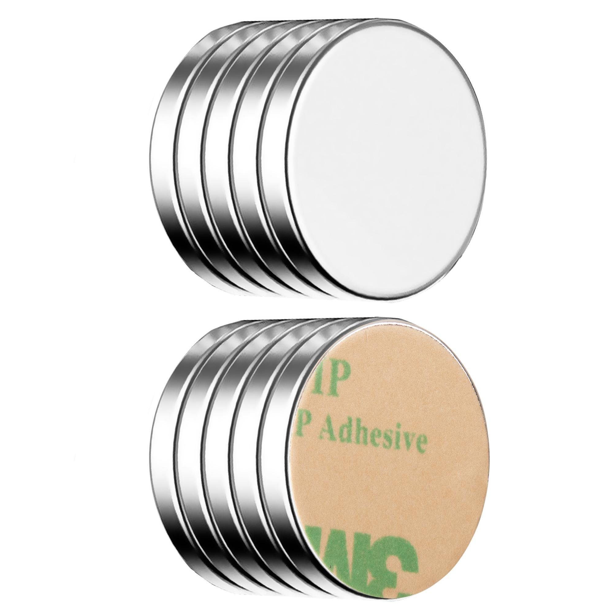 ECENCE Magnet Neodym Klebe-Magnete 10x selbstklebend Magnet rund (10-St)