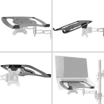 Duronic Monitorständer, (DML1 BK Laptophalterung, Fläche 32x24,2cm, Belastbarkeit 8kg, Laptopständer für Minitorhalter, VESA Standard, Kompatibel mit Monitorständer, Antirutsch Pads, Vertikale Montage)