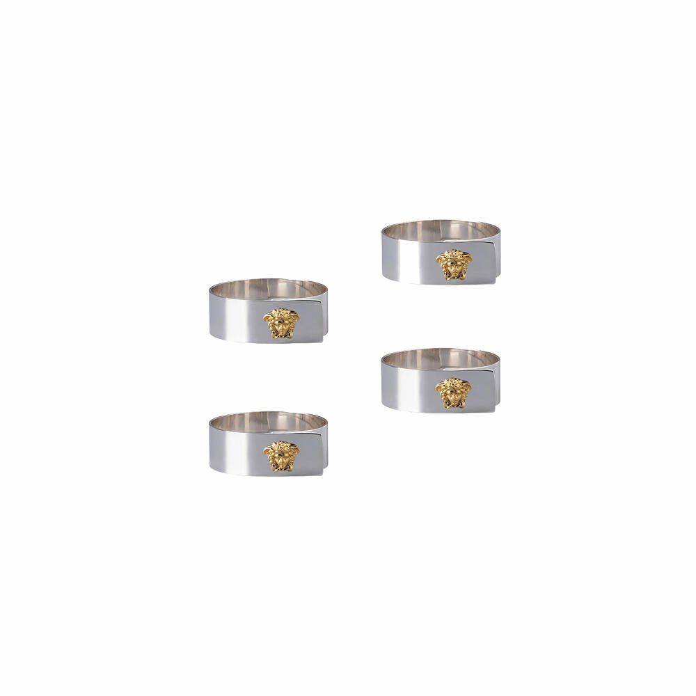 Rosenthal meets Versace Serviettenring 4er Set Medusa Silver-Gold, Metall, (Set, 4-tlg)