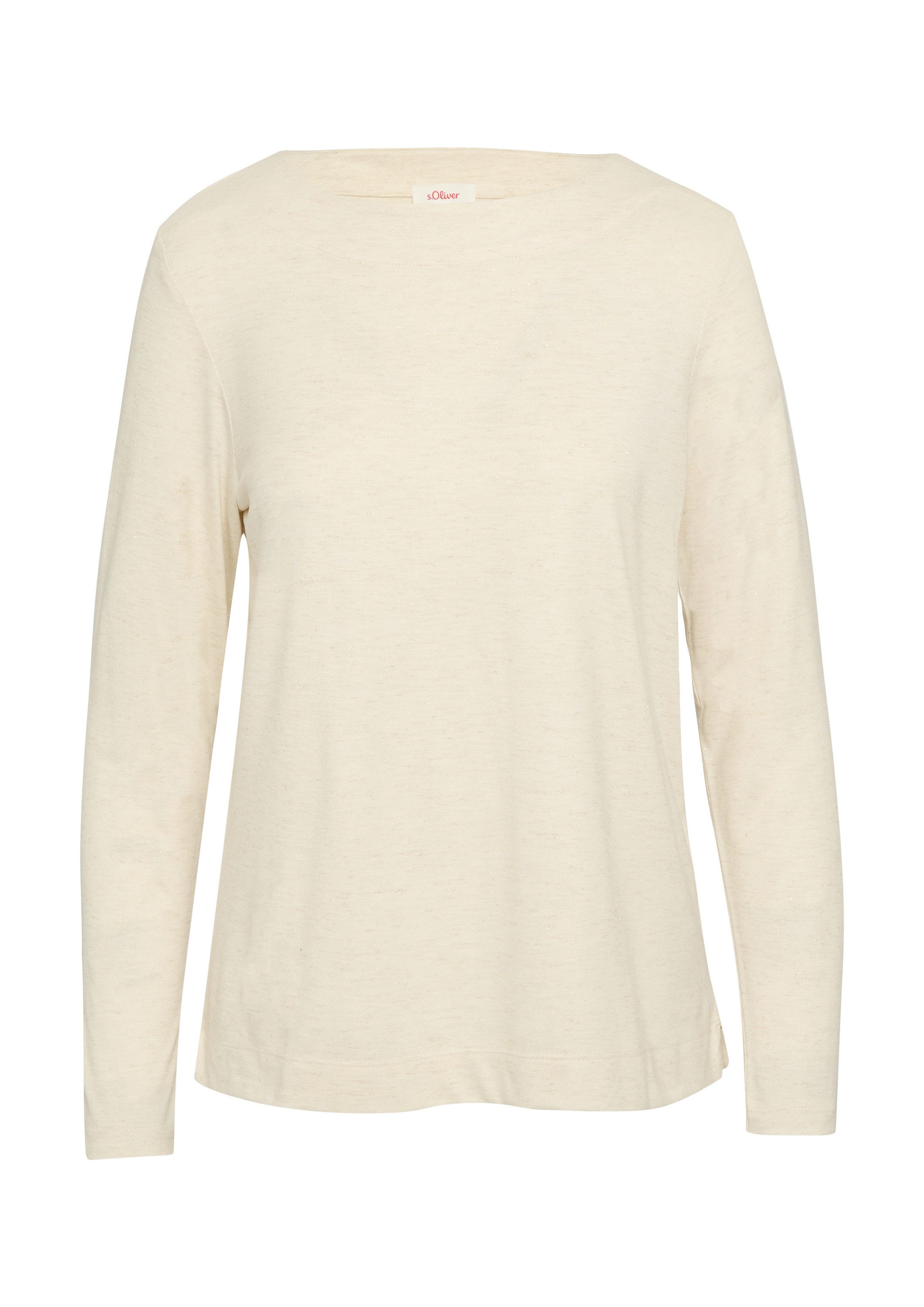 s.Oliver Langarmshirt T-Shirt Langarm-Shirt mit Metallic-Effekt günstig online kaufen