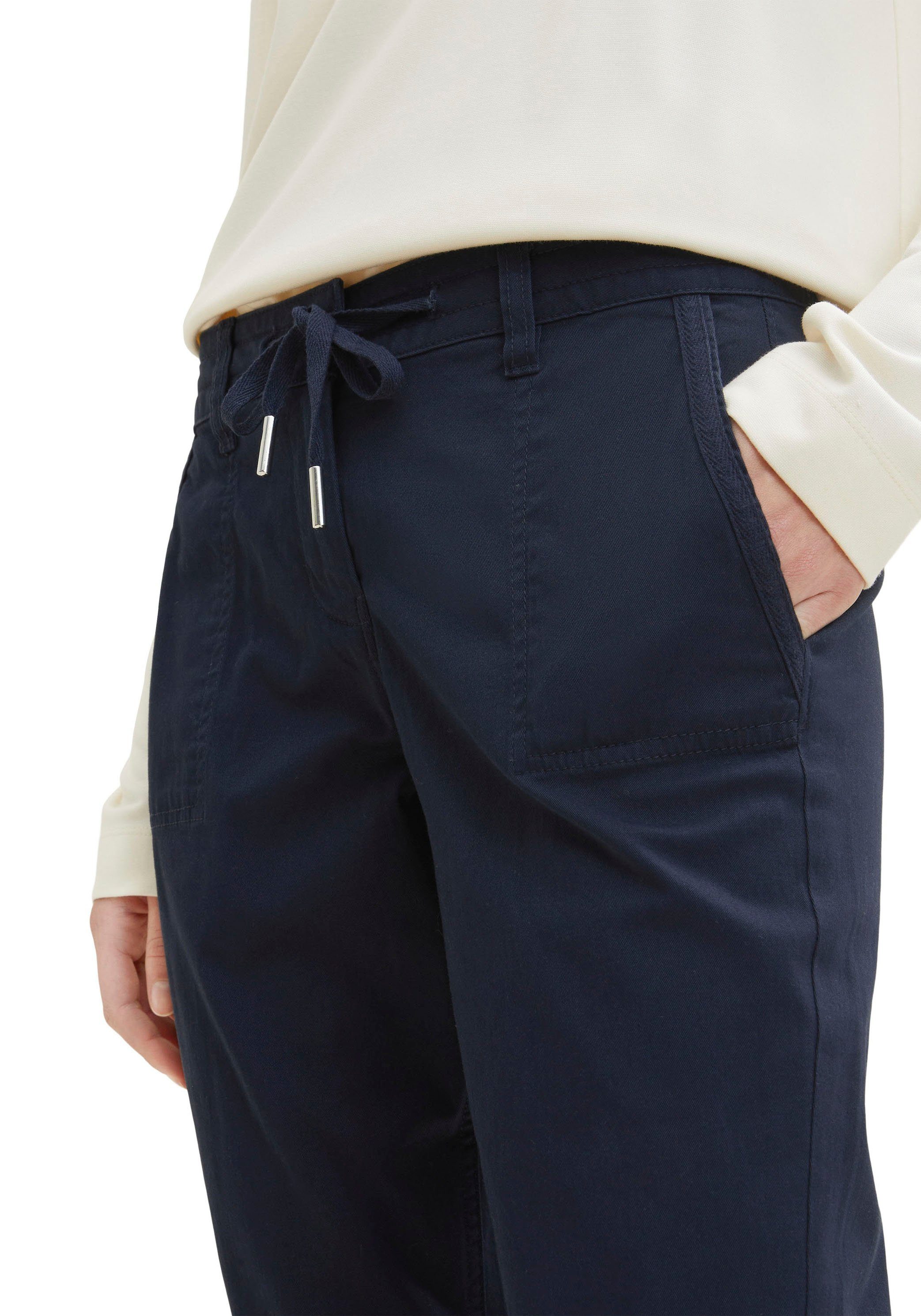 TOM TAILOR Relaxhose mit Bindeband sky captai