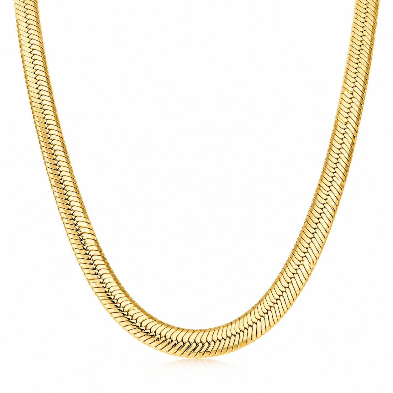 ROUGEMONT Edelstahlkette Elegante wasserfeste Damen Halskette Edelstahl 18K Gold 45cm, Wasserfest