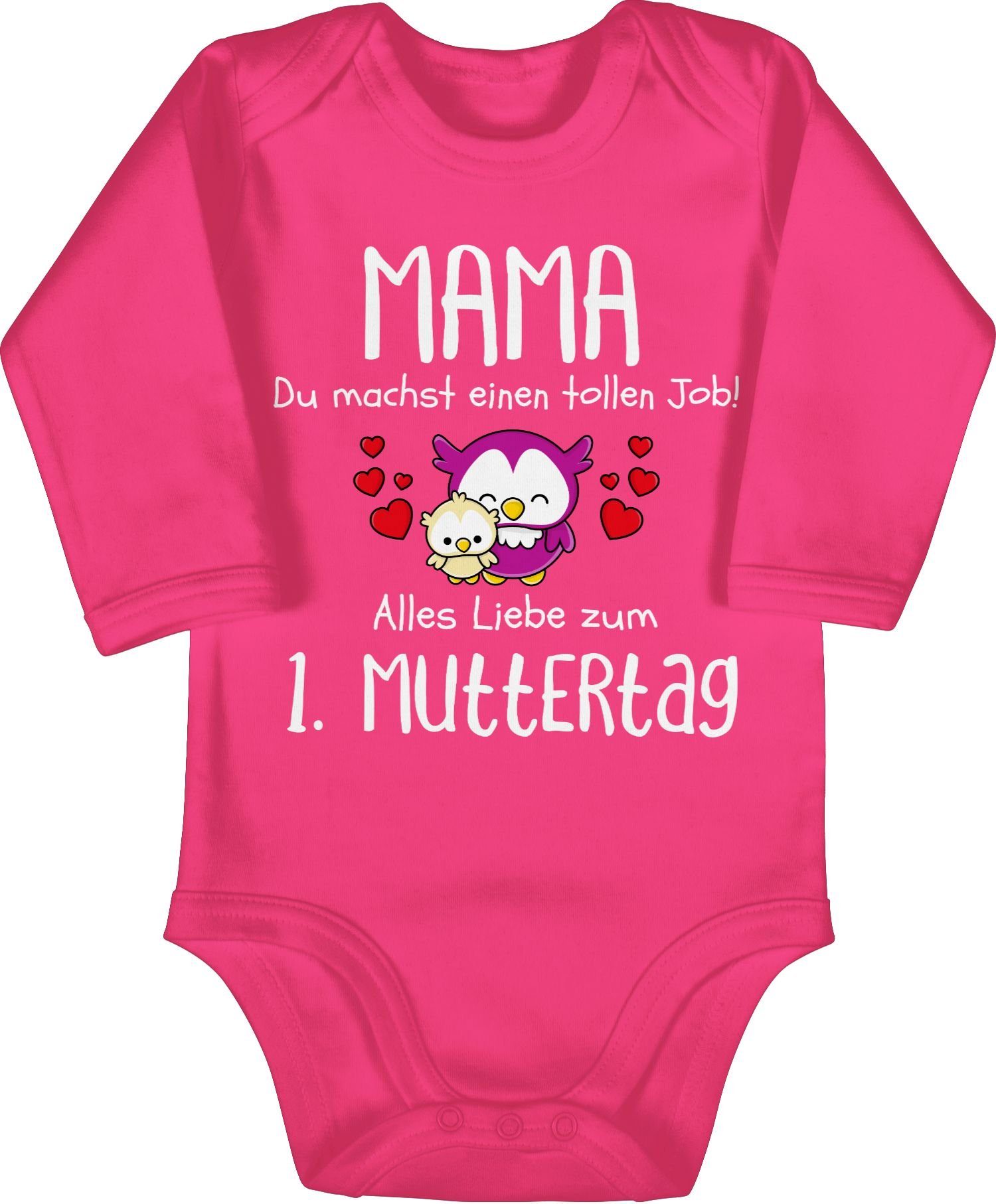 Shirtracer Shirtbody 1. Muttertag I Mama du machst einen tollen Job (1-tlg) Muttertagsgeschenk