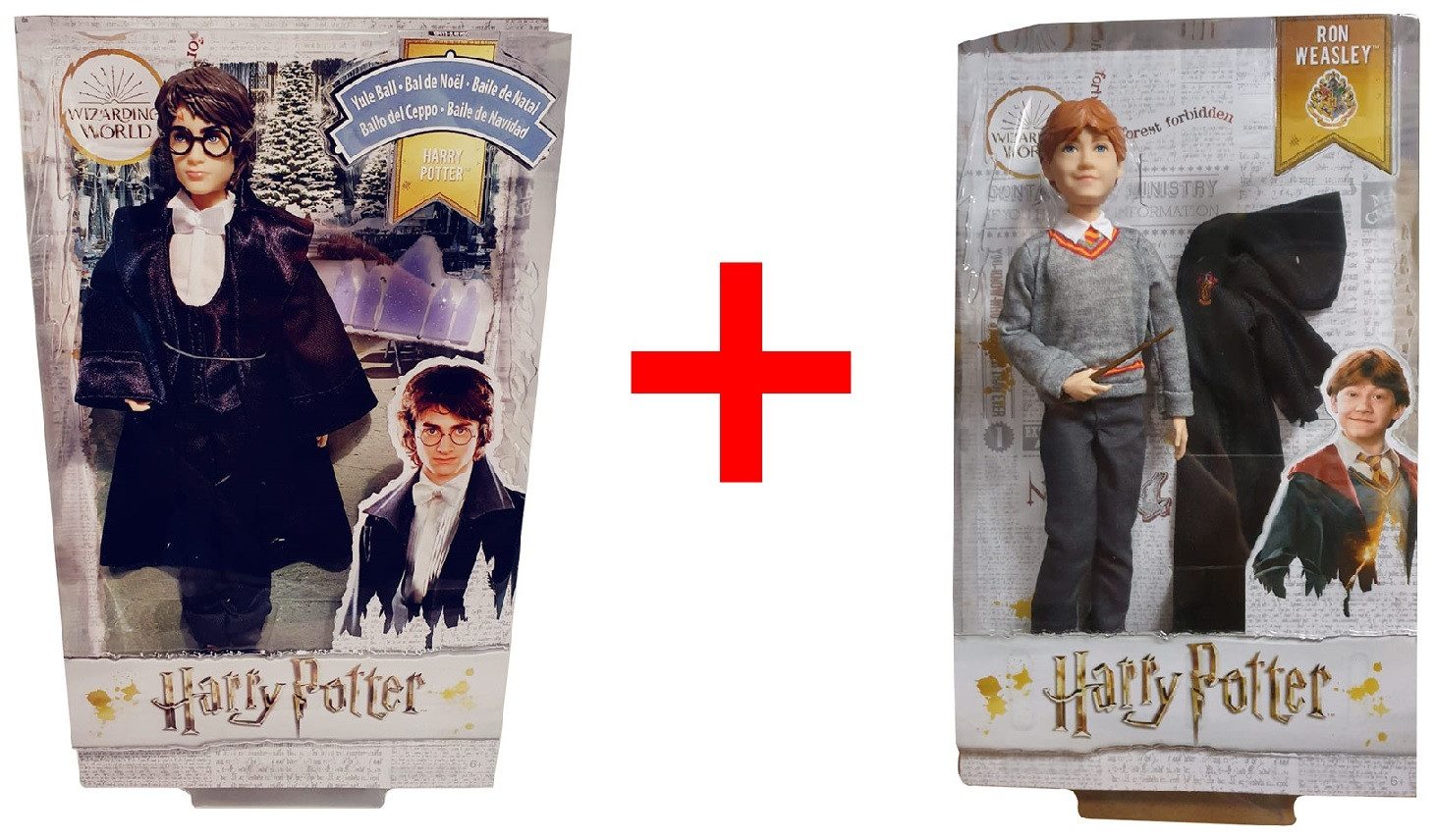Wizarding World Spielfigur Harry Potter Puppe Umhang + Ron Weasley Uniform Puppen Sammlerfiguren