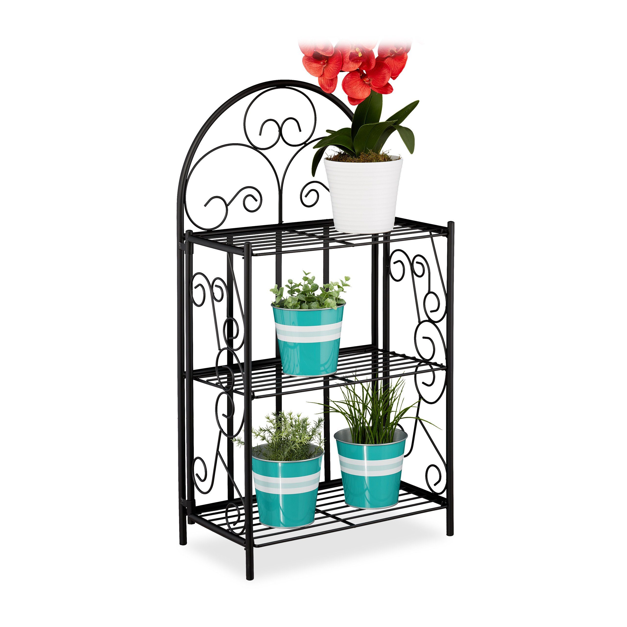 relaxdays Blumenständer Blumenregal Metall klappbar günstig online kaufen