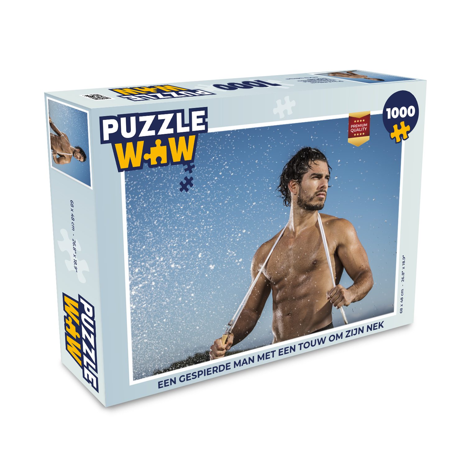 MuchoWow Puzzle Ein muskulöser Mann mit einem Seil um seinen Hals, 1000  Puzzleteile, Foto-Puzzle, Bilderrätsel, Puzzlespiele, Klassisch