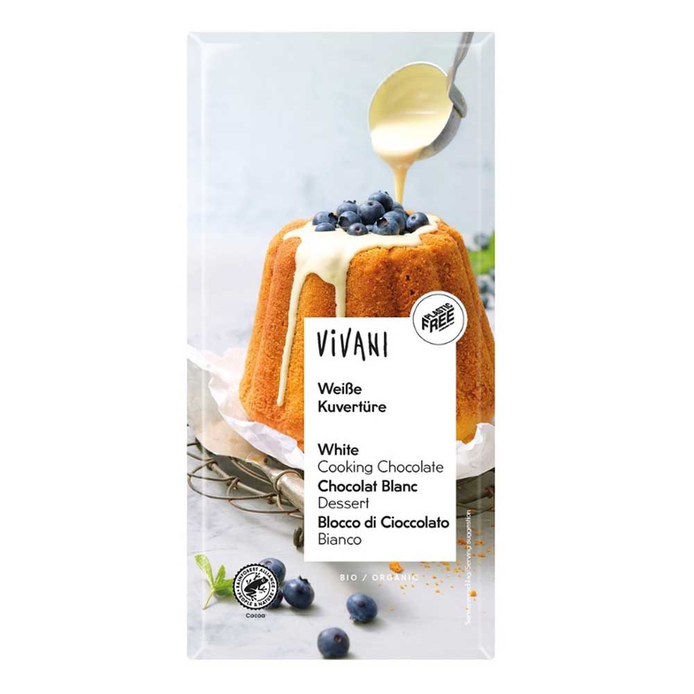 Vivani Süßigkeit Weiße Kuvertüre 200g