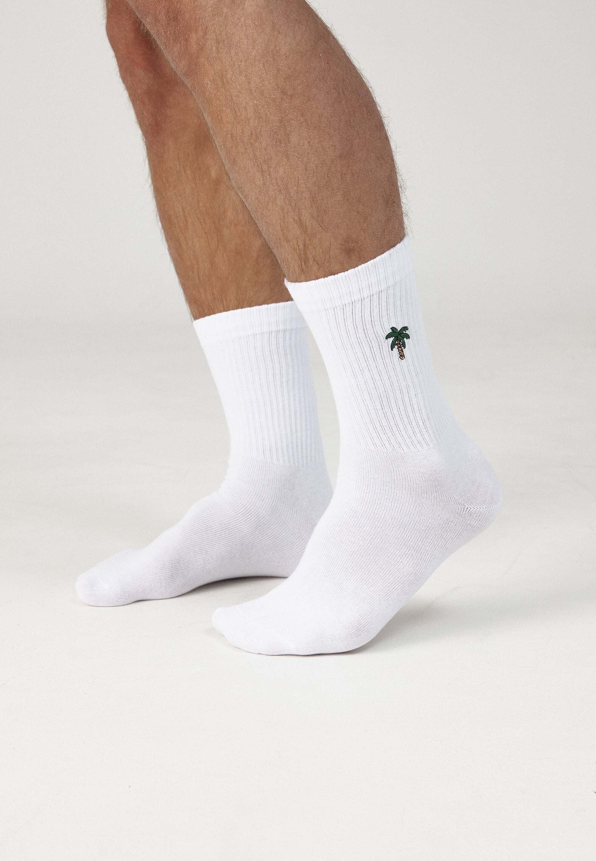 SNOCKS Tennissocken Hohe Sportsocken Statement (2-Paar) aus Bio-Baumwolle, mit Special-Design