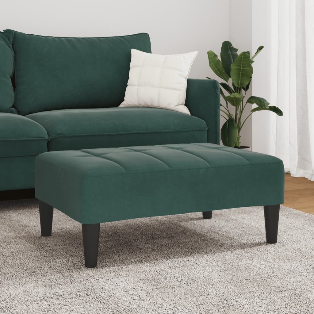 vidaXL Polsterhocker Fußhocker Dunkelgrün 77x55x31 cm günstig online kaufen