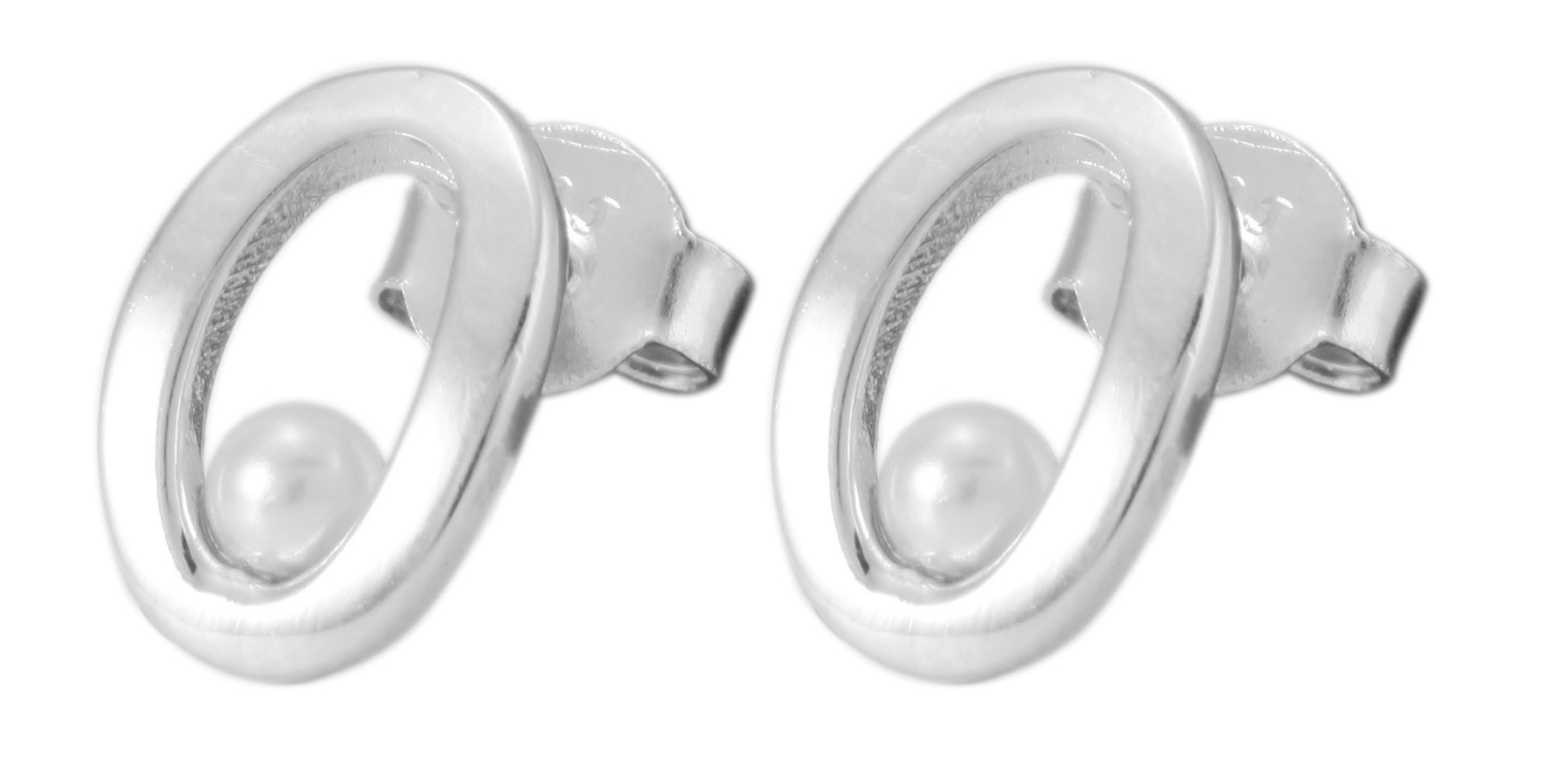 Paar Ohrhänger Ohrringe – Ohrstecker aus 925 Silber mit Perle
