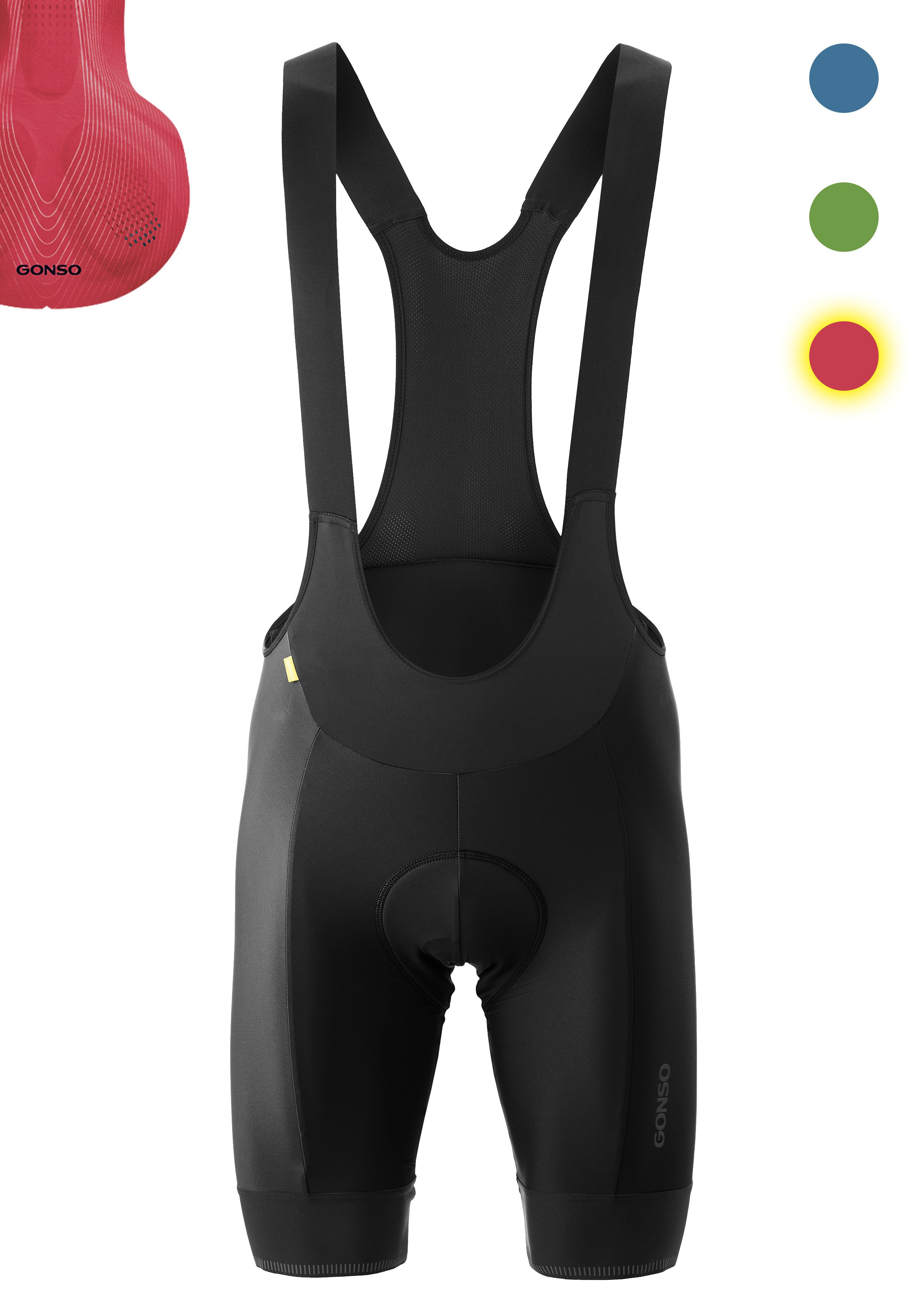 Gonso Fahrradhose SITIVO Bib M Herren Radhose, Radlerhose mit speziellem Sitzpolster, Tight Fit