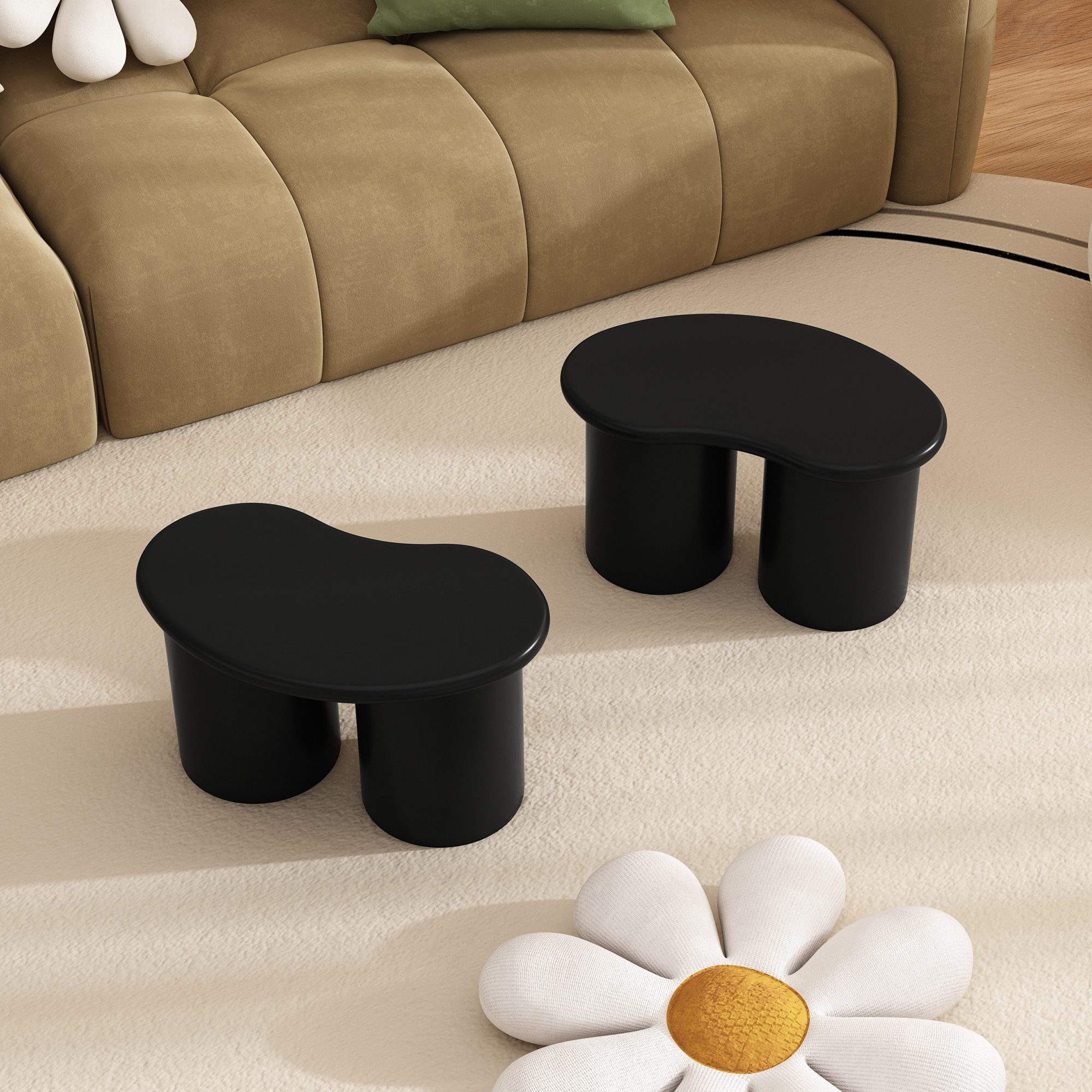 OKWISH Couchtisch Hocker im unregelmäßigen Design günstig online kaufen
