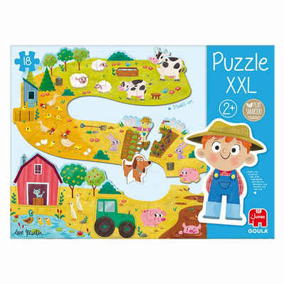 Goula Puzzle XXL-Puzzle Bauernhof, 18 Puzzleteile