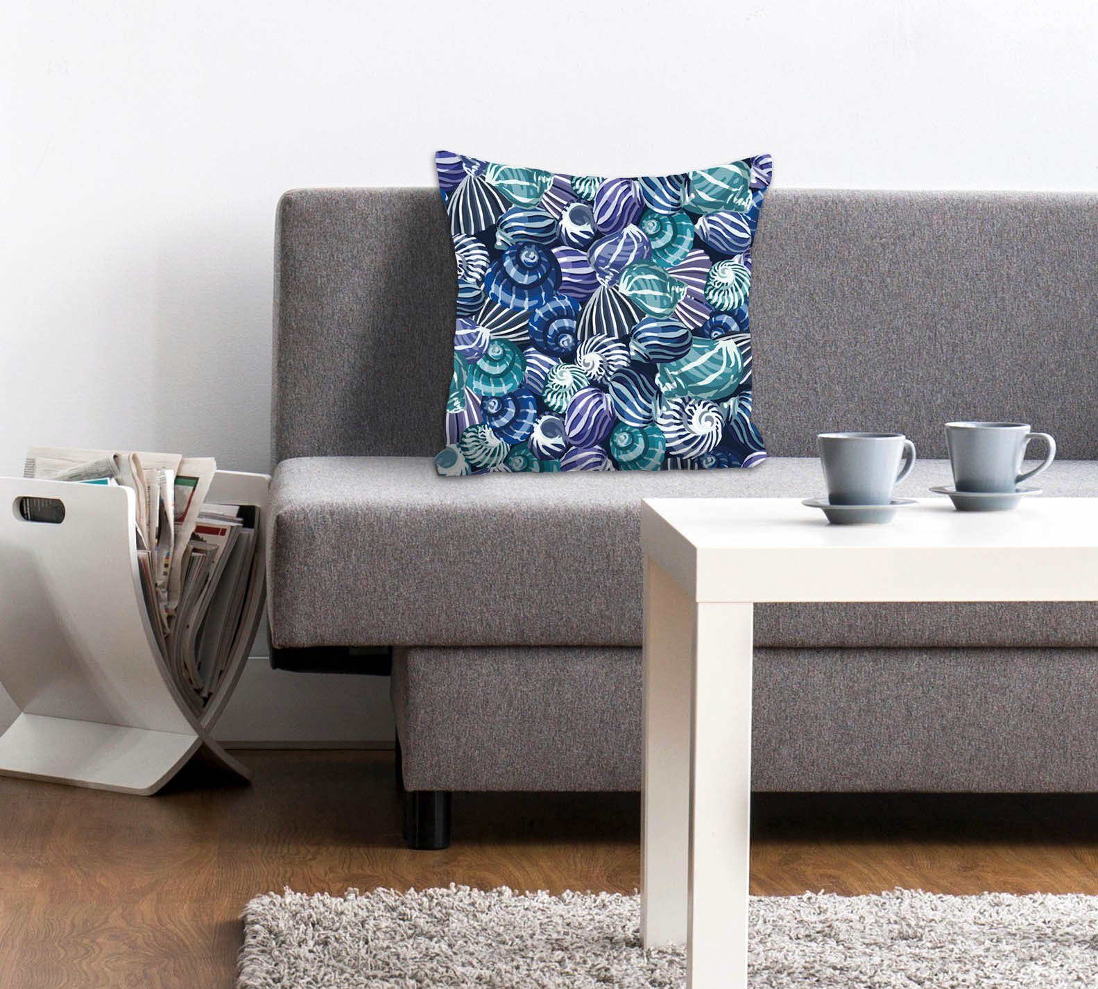 queence Декоративные подушки Jenny, Подушкиhülle,Muscheln,Maritim,Strand,Sommer,Dekokissen,Nautisch,Natur