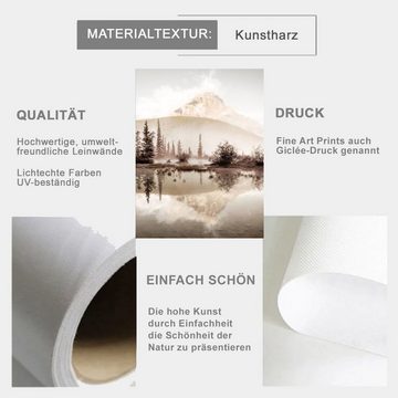 TPFLiving Kunstdruck (OHNE RAHMEN) Poster - Leinwand - Wandbild, Landschaften und Natur - 12 Motive und in 14 Größen zur Auswahl - (Wanddeko Wohnzimmer), Farben: Braun, Beige und Weiß - Größe: 10x15cm