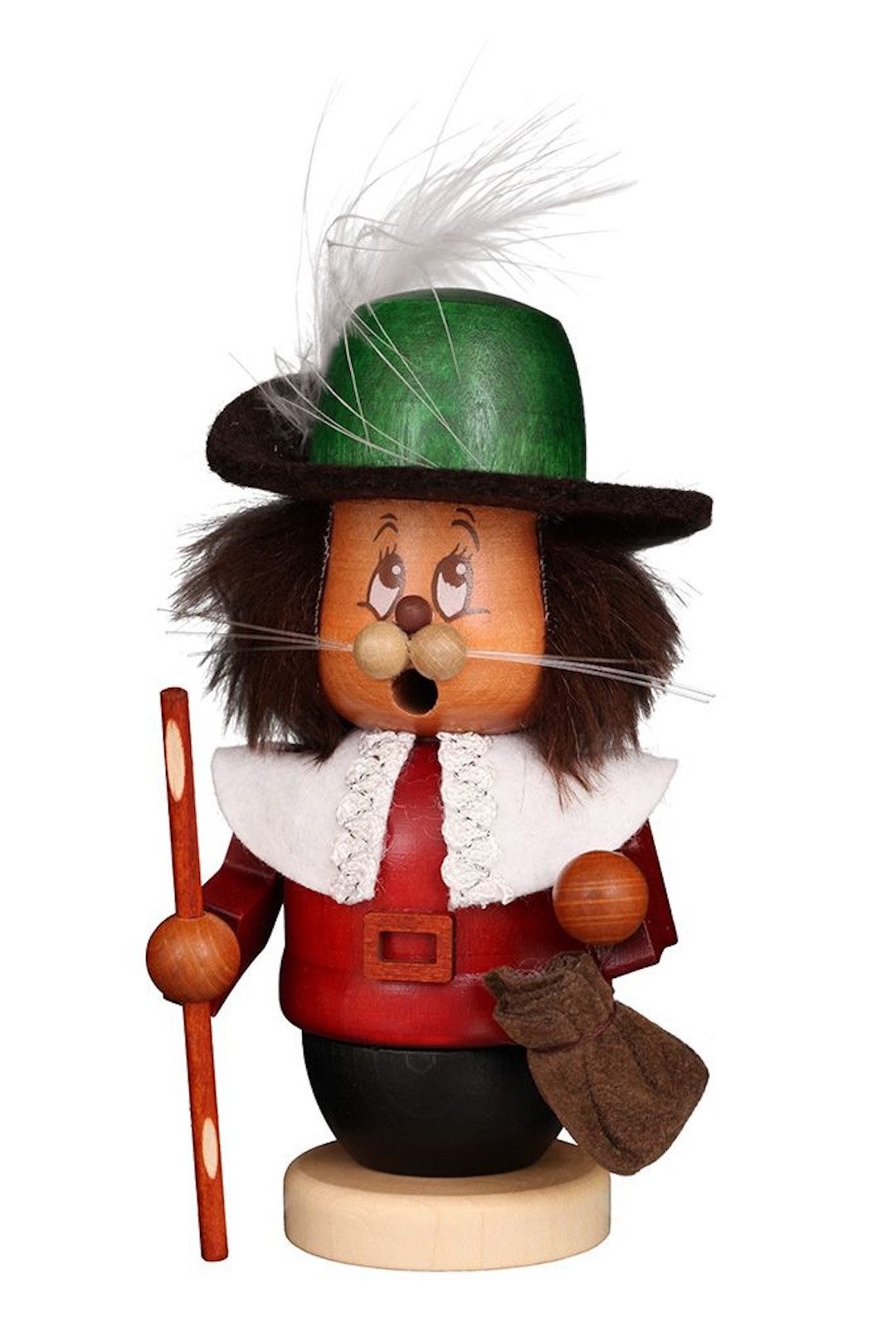 Christian Ulbricht Räuchermännchen Christian Ulbricht Räuchermann Miniwichtel gestiefelter Kater, (1 St), Handarbeit aus dem Erzgebirge