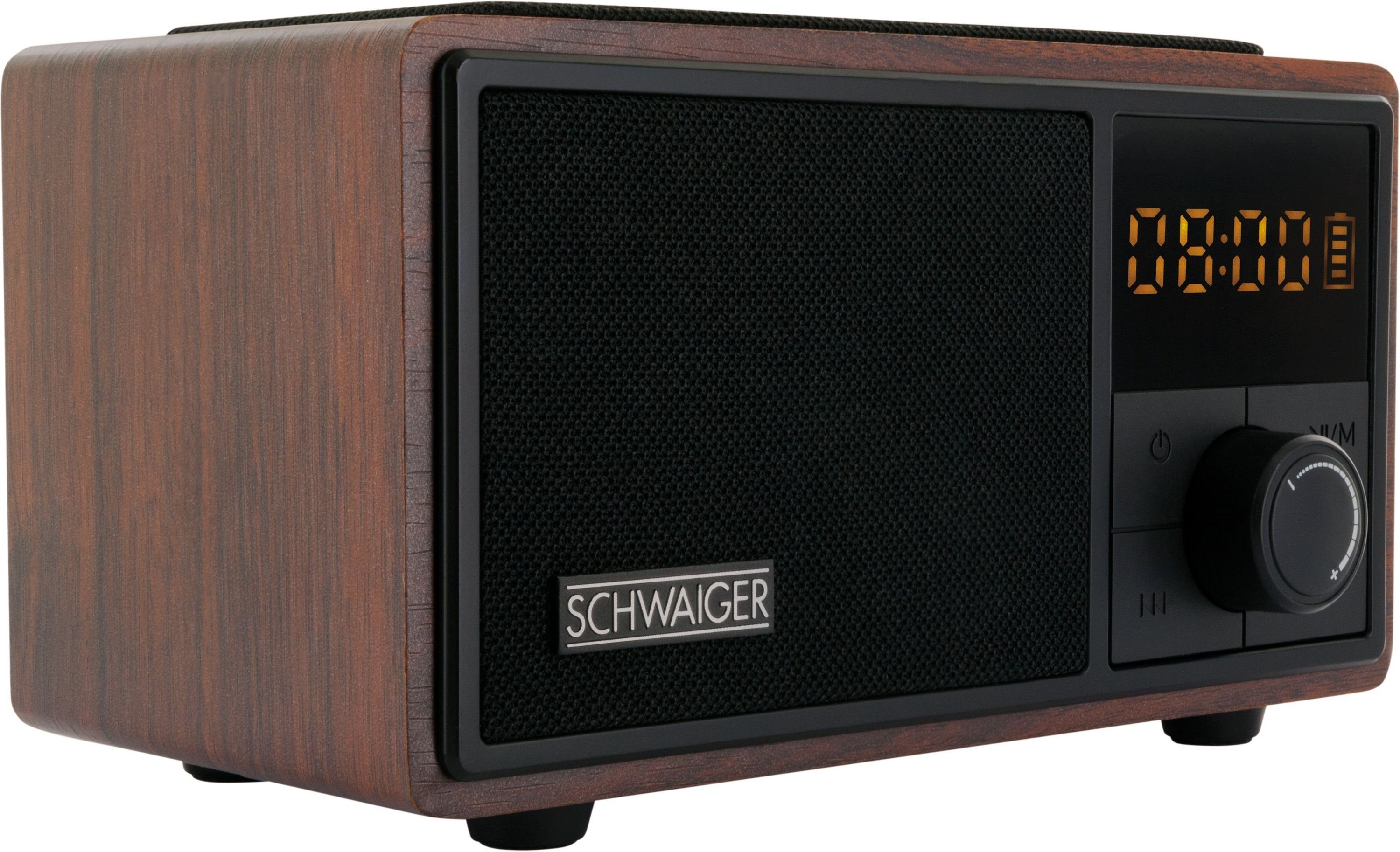 Schwaiger 715729 Radio (FM, 5 W, QI-Ladeplatte, Weckfunktion)