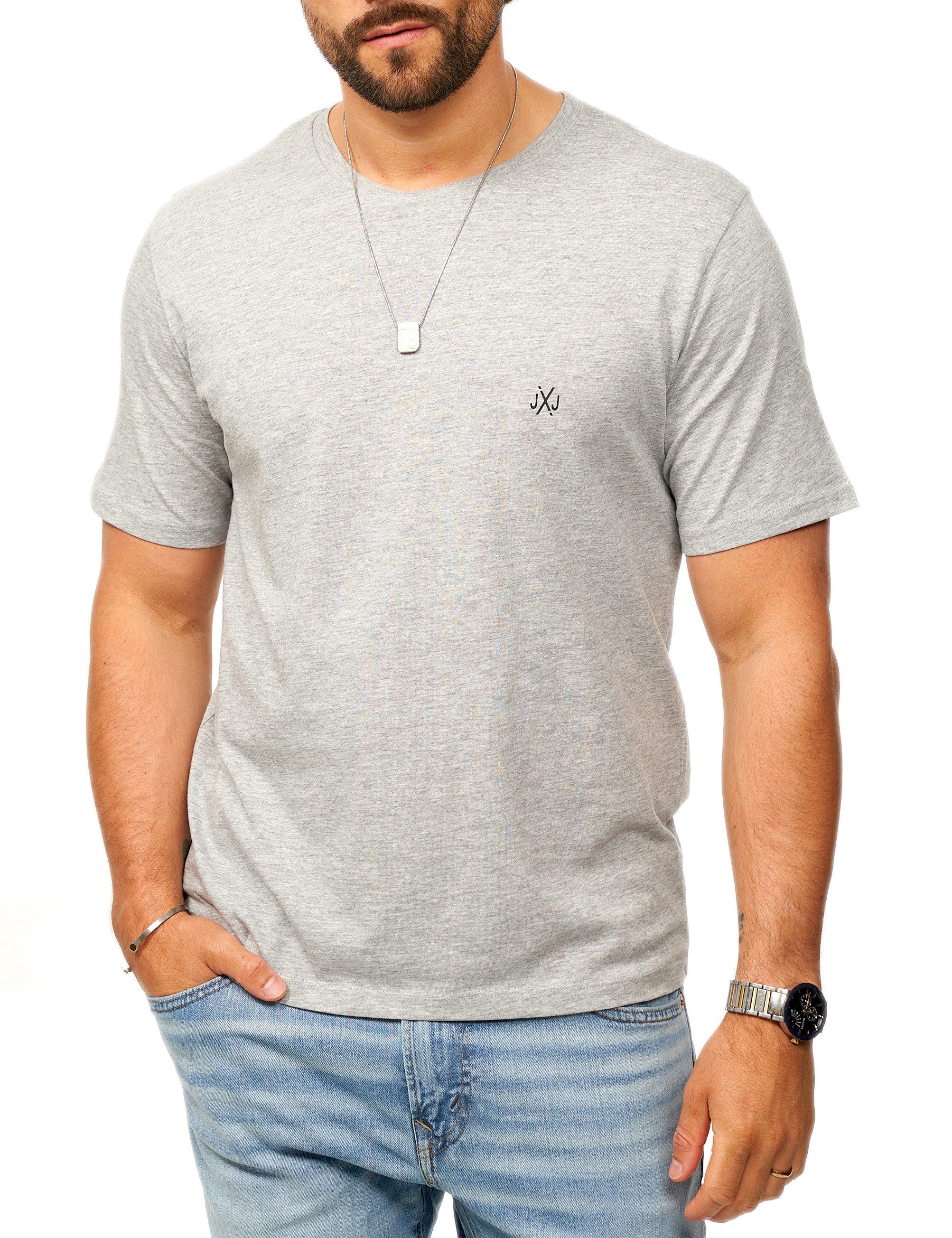 Jack & Jones T-Shirt INFINITY JXJ TEE CREW NECK MIT RUNDHALSAUSSCHNITT Kurzarm Shirt aus 100% Baumwolle mit Logo Details für Herren – Bild 4 von 5