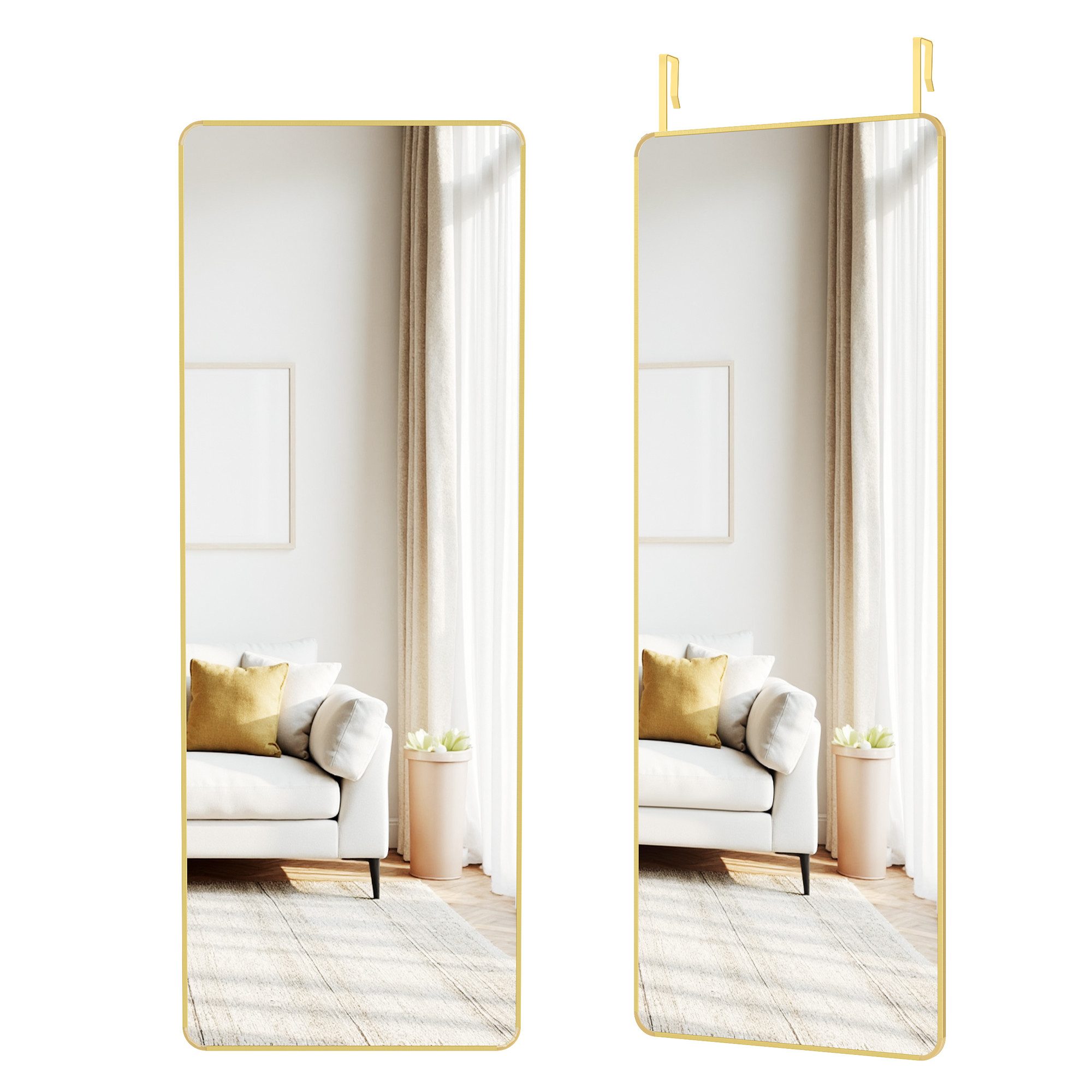 SONGMICS Wandspiegel, Ganzkörperspiegel, 120 x 40 cm, rechteckiger / gewölb günstig online kaufen