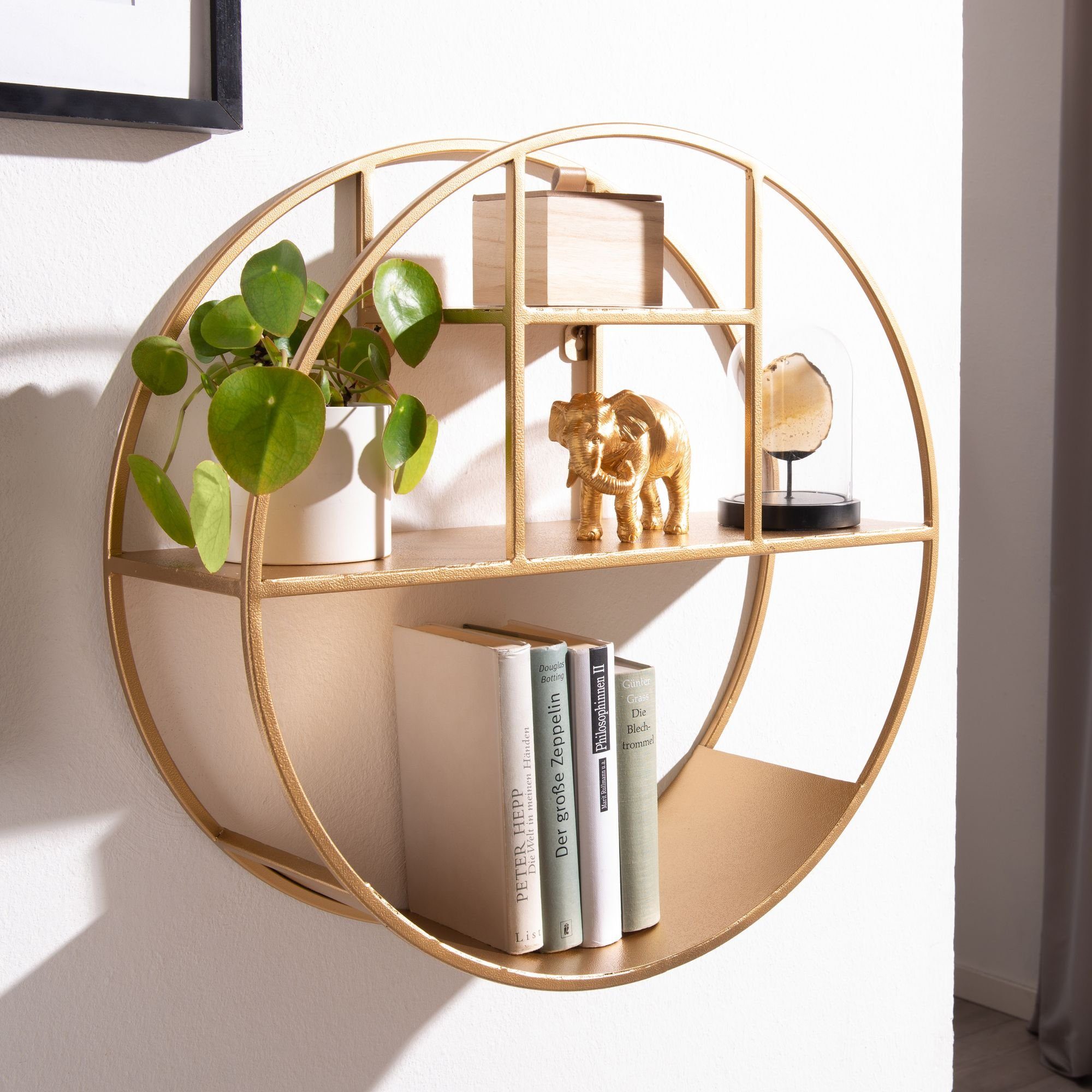 Berlinlodge Wandregal Mit Schublade - Massivholz Schwarz 80cm - Schweberegal Für Küche & Wohnzimmer