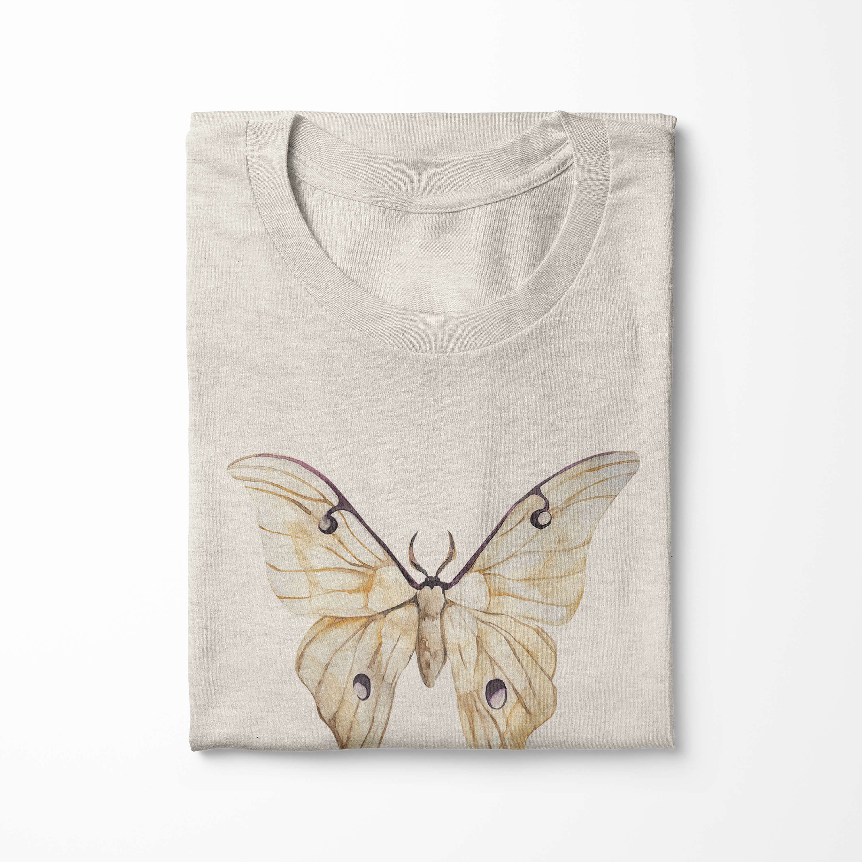Bio-Baumwolle Shirt Herren Ökomo Nachhaltig T-Shirt Schmetterling Farbe Motiv Art Organic 100% T-Shirt Sinus Aquarell (1-tlg)