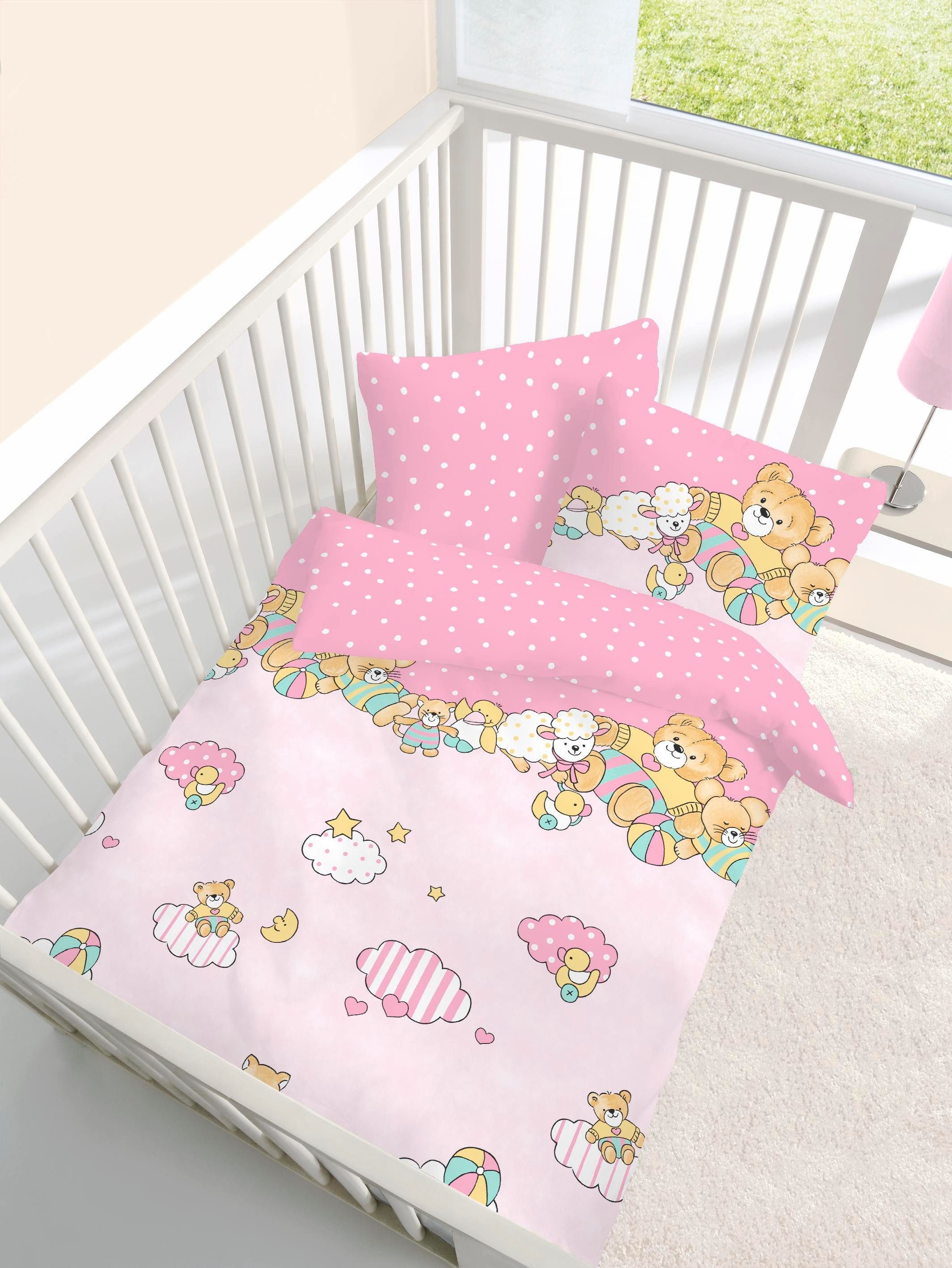 DOBNIG Babybettwäsche Dobnig Renforcé Kinderbettwäsche 2tlg. 100x135 cm Ted günstig online kaufen