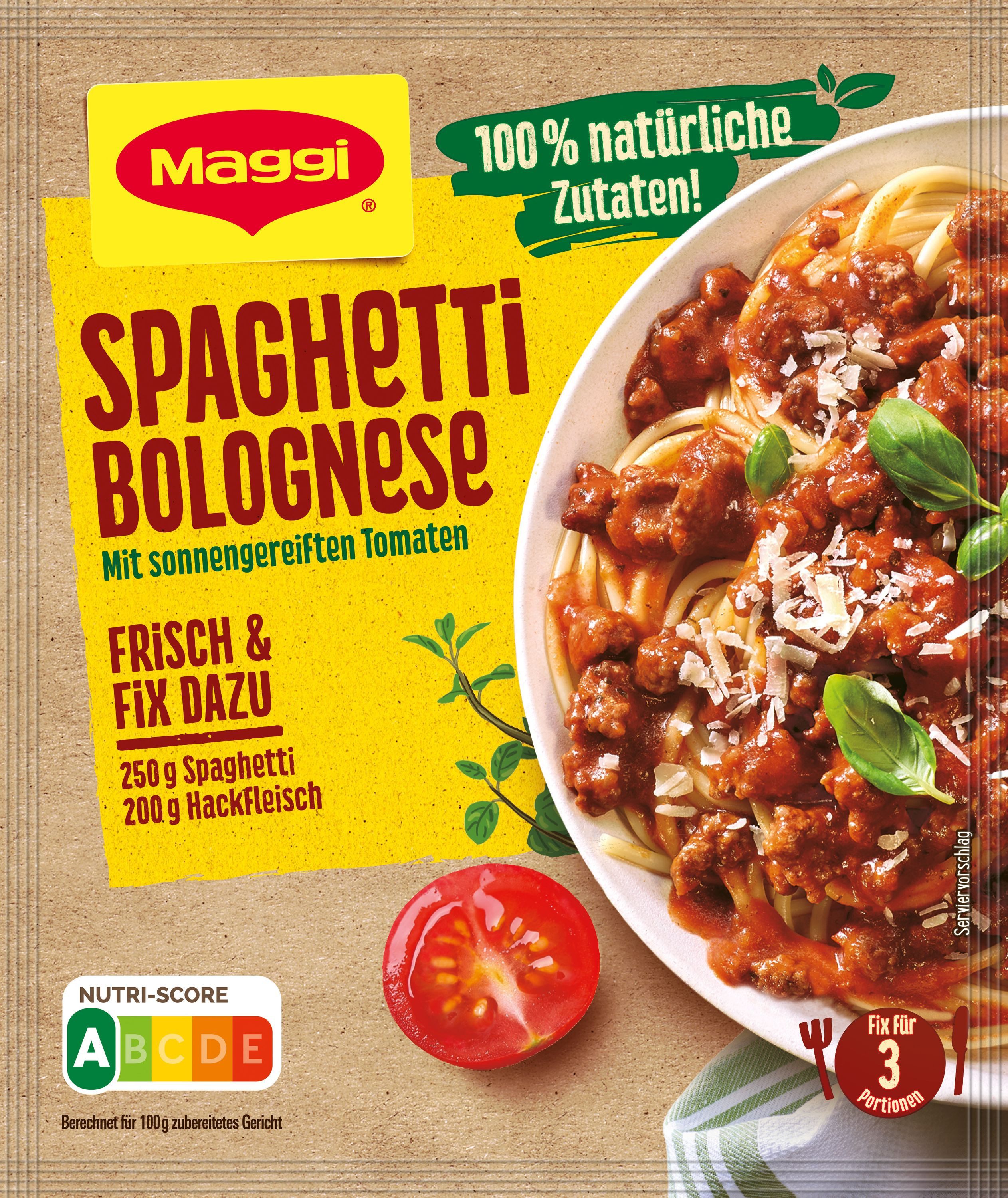 MAGGI Saucen, Maggi Fix Spaghetti Bolognese Wuerzmix herzhaft lecker klassisch 36 g