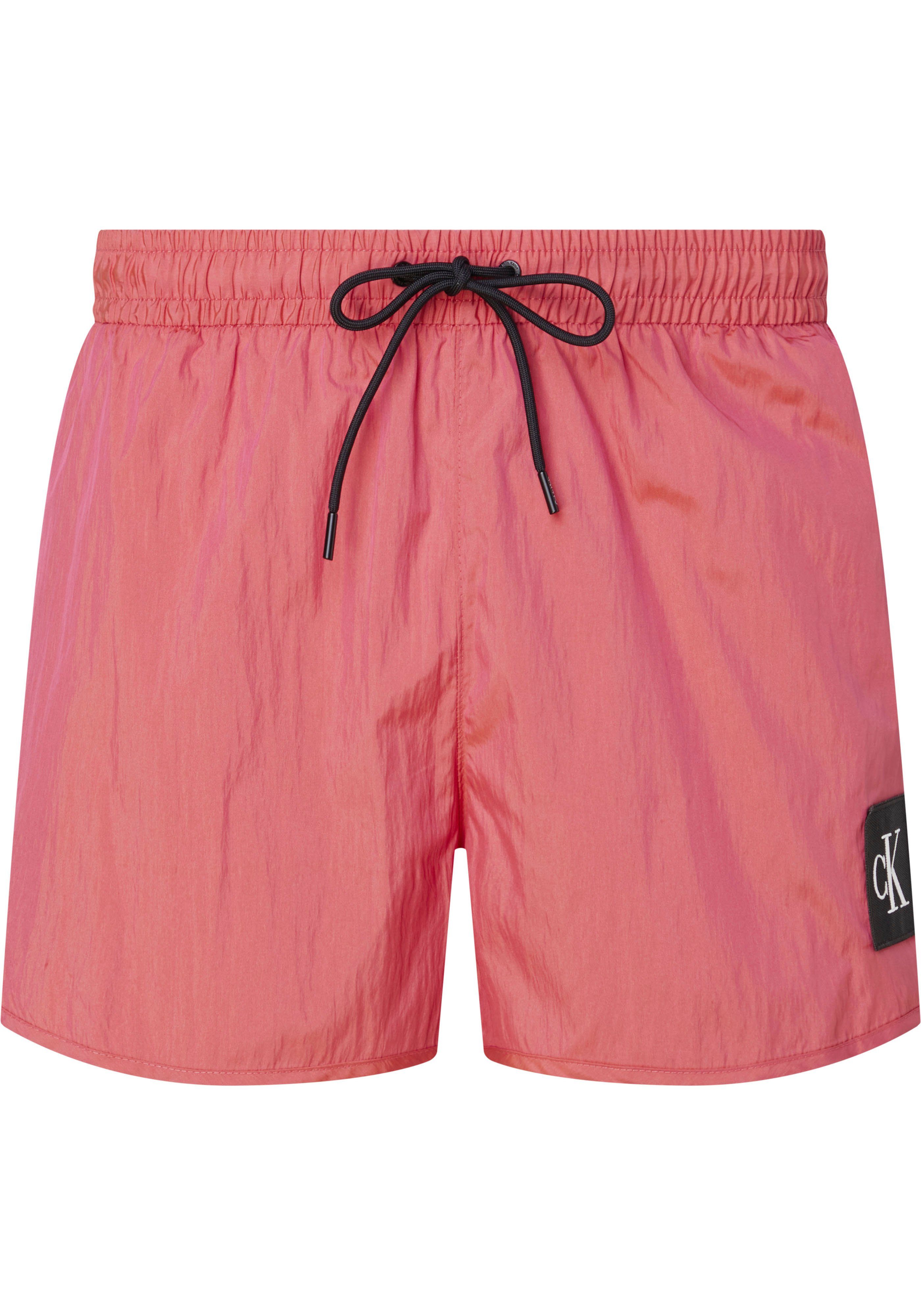 Calvin Klein Swimwear Boxer-Badehose SHORT RUNNER mit Calvin Klein Markenlabel Pink-Flash