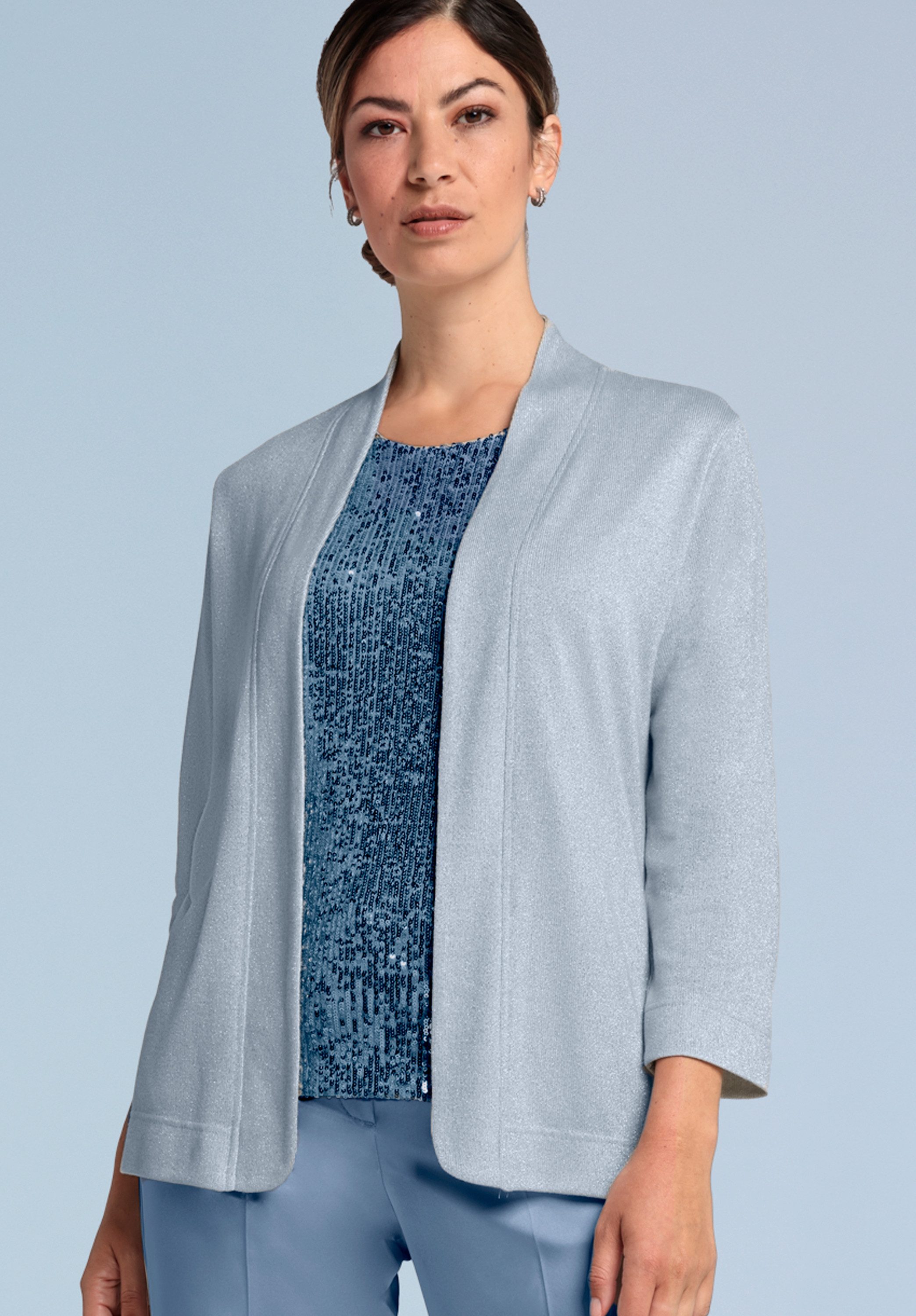 bianca Shirtjacke NIKA aus leicht schimmerndem günstig online kaufen
