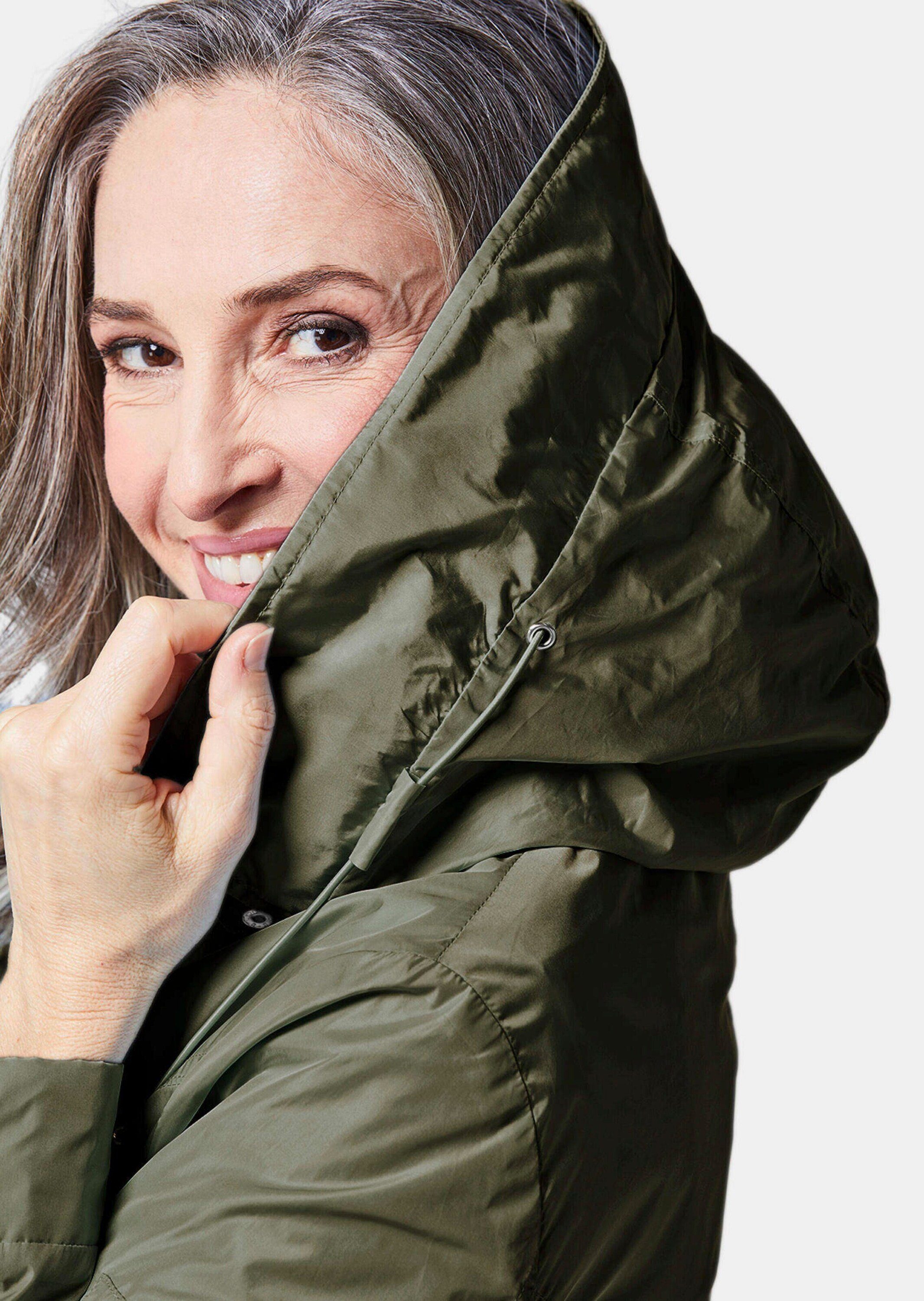 GOLDNER Outdoorjacke Modischer Regenparka mit Kapuze Individuelle Weitenregulierung durch Tunnelzüge und variablen Kragen – Bild 5 von 5