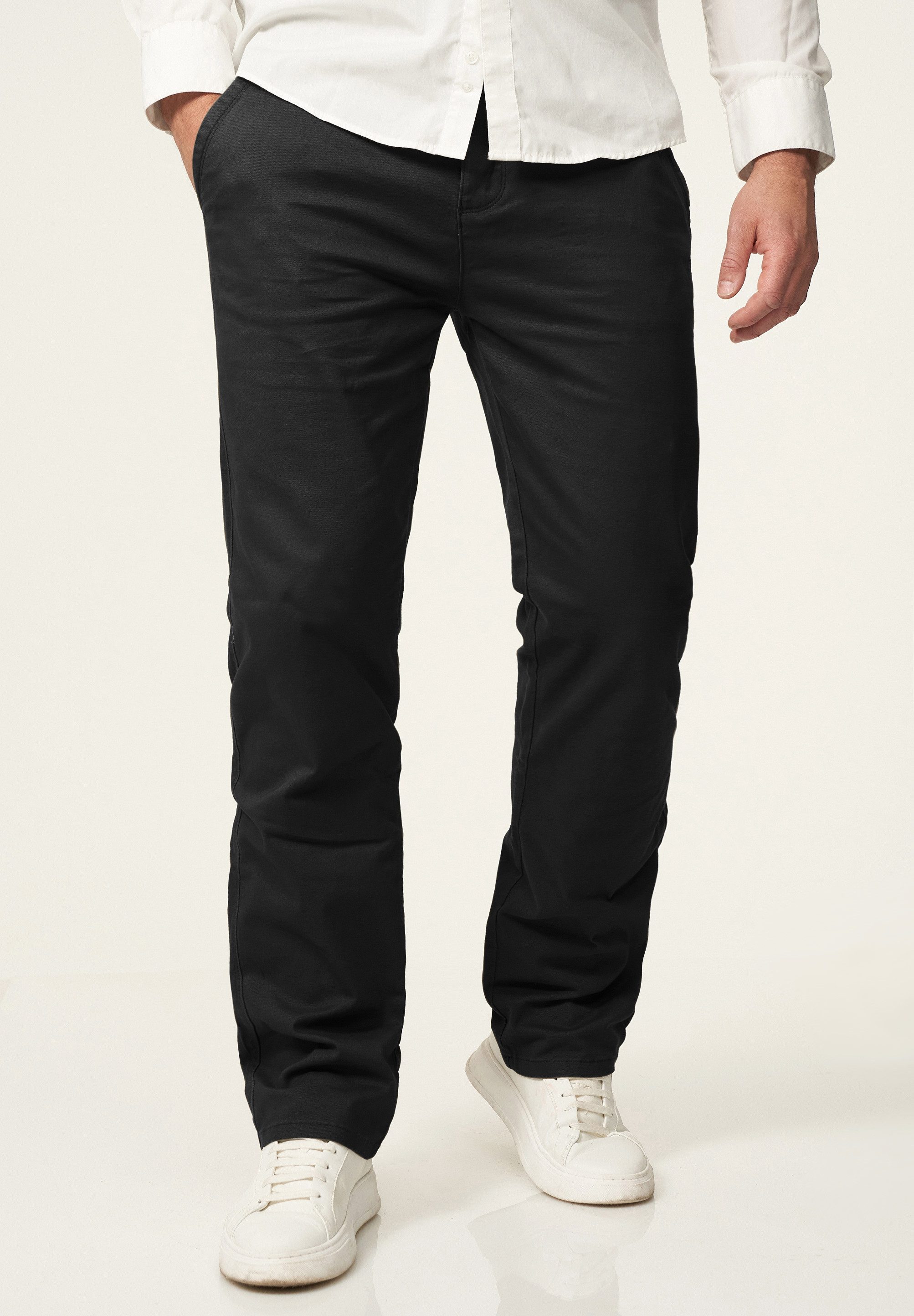 DAILY COTTON Chinohose DCDAVIE Herren Chino Hose Elastische Jeans Stoffhose Straight-Fit Casual
