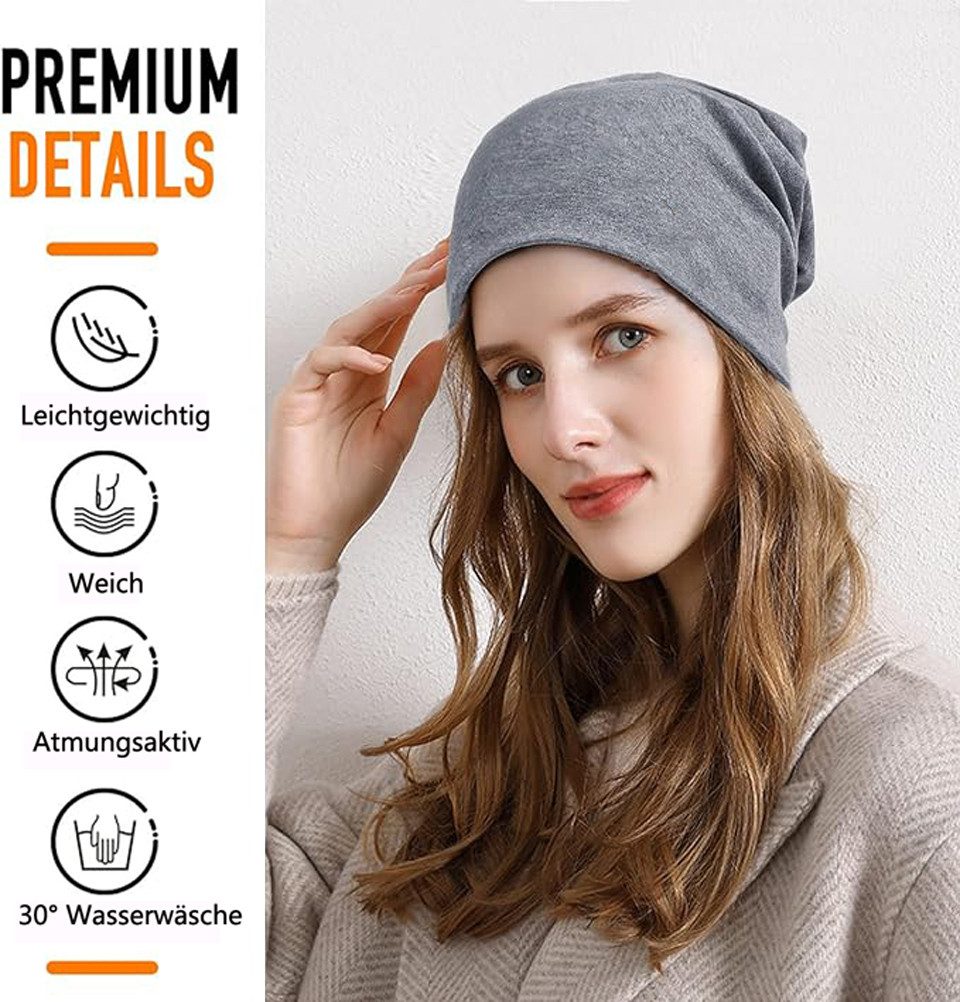 Coonoor Beanie Mütze Damen Herren, Slouch Beanie Mütze, Weich Dünne Mütze (1-St) für Jugendliche u. Erwachsene für alle Jahreszeiten geeignet