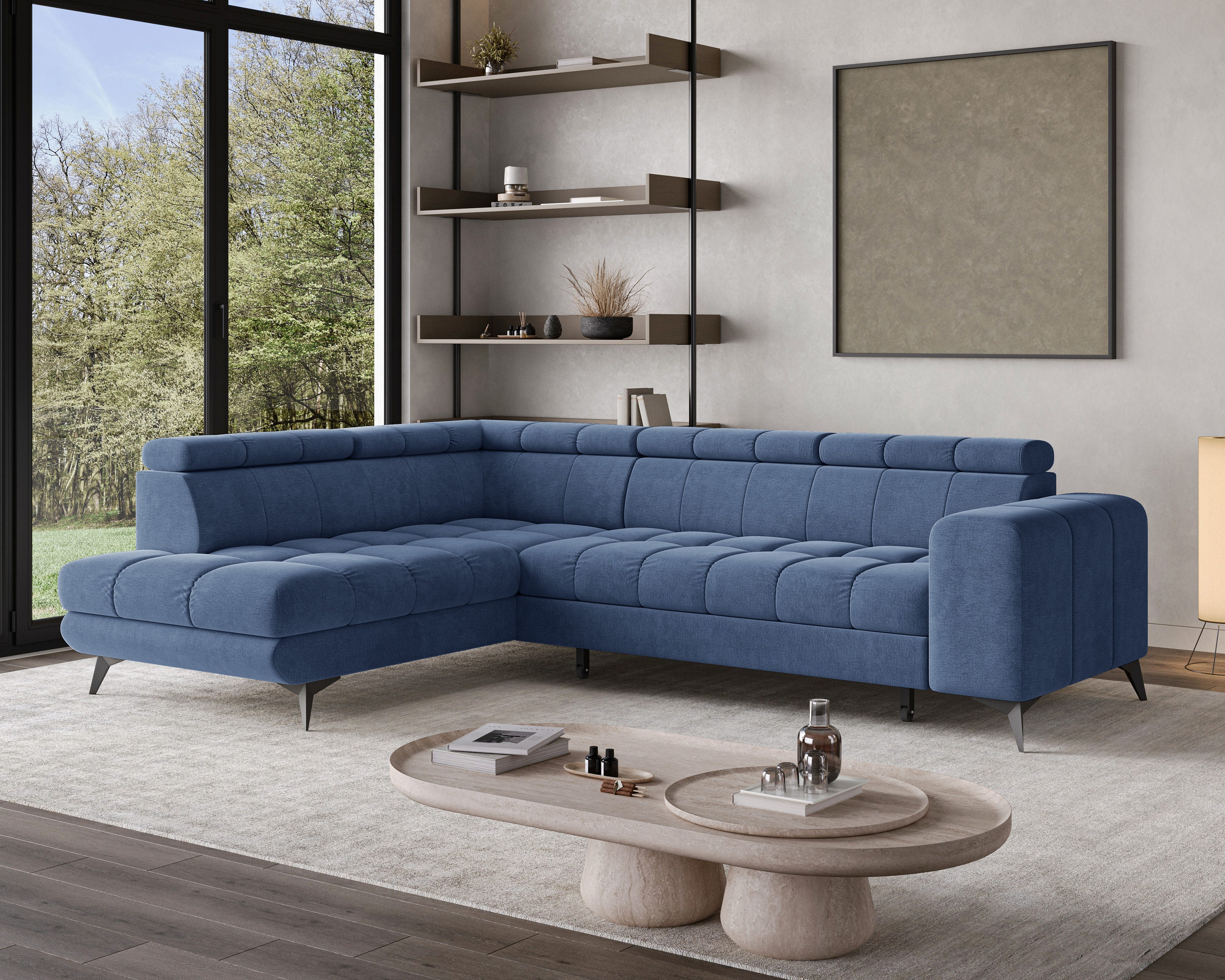 nm_trade Ecksofa L-Form – Stilvoll & Einladend, 262x74 cm, Rechts, Monolith 77