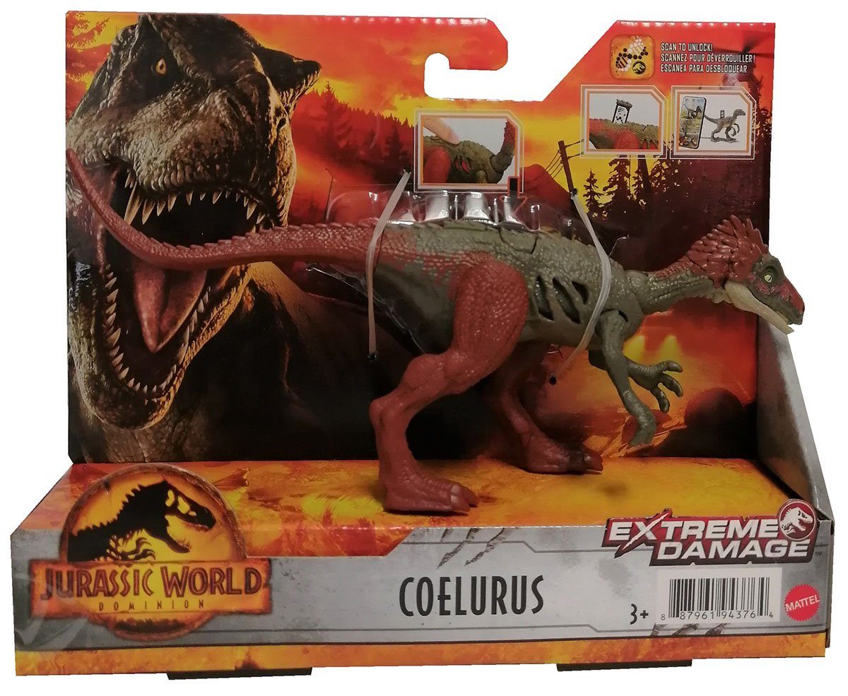 Mattel® Actionfigur Mattel GWN16 Jurassic World Dominion Coelurus bewegliche Dinosaurier F