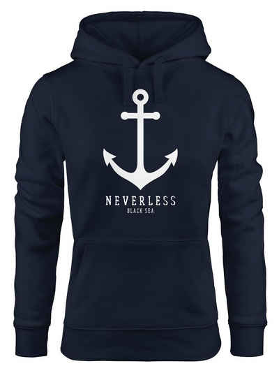 Neverless Hoodie Hoodie Damen Anker Nautical Sailor Segeln Kapuzen-Pullover für Frauen Neverless®