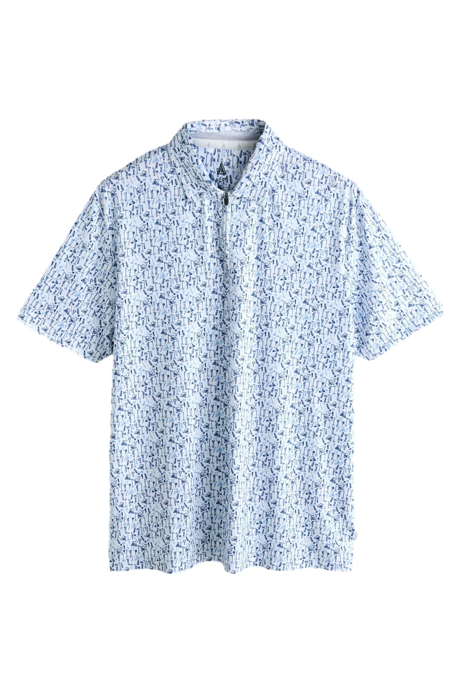 Next Poloshirt Active Golf Poloshirt mit geometrischem Print (1-tlg)