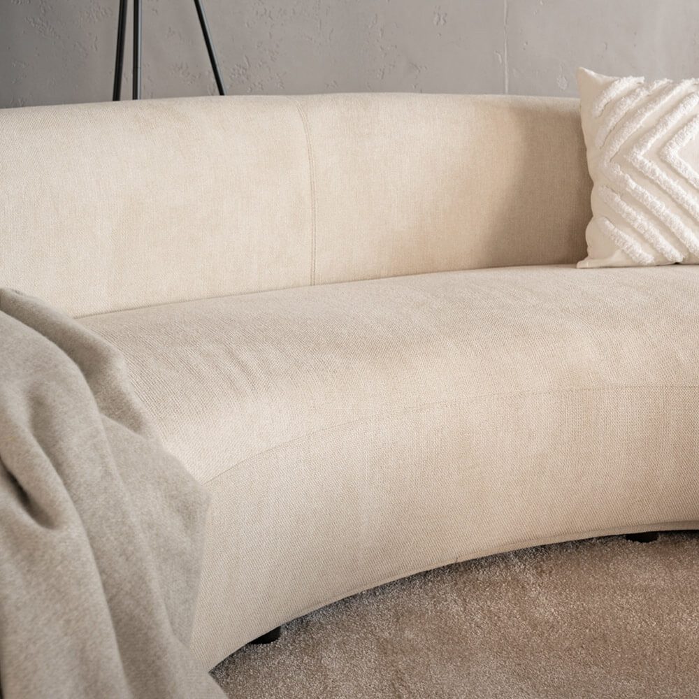 HOME DELUXE Sofa CASARA 258 x 72 x 128 cm, 1 Teile, Webstoff Beige I Modernes Wohnzimmer Sofa, Lounge - Set – Bild 5 von 5