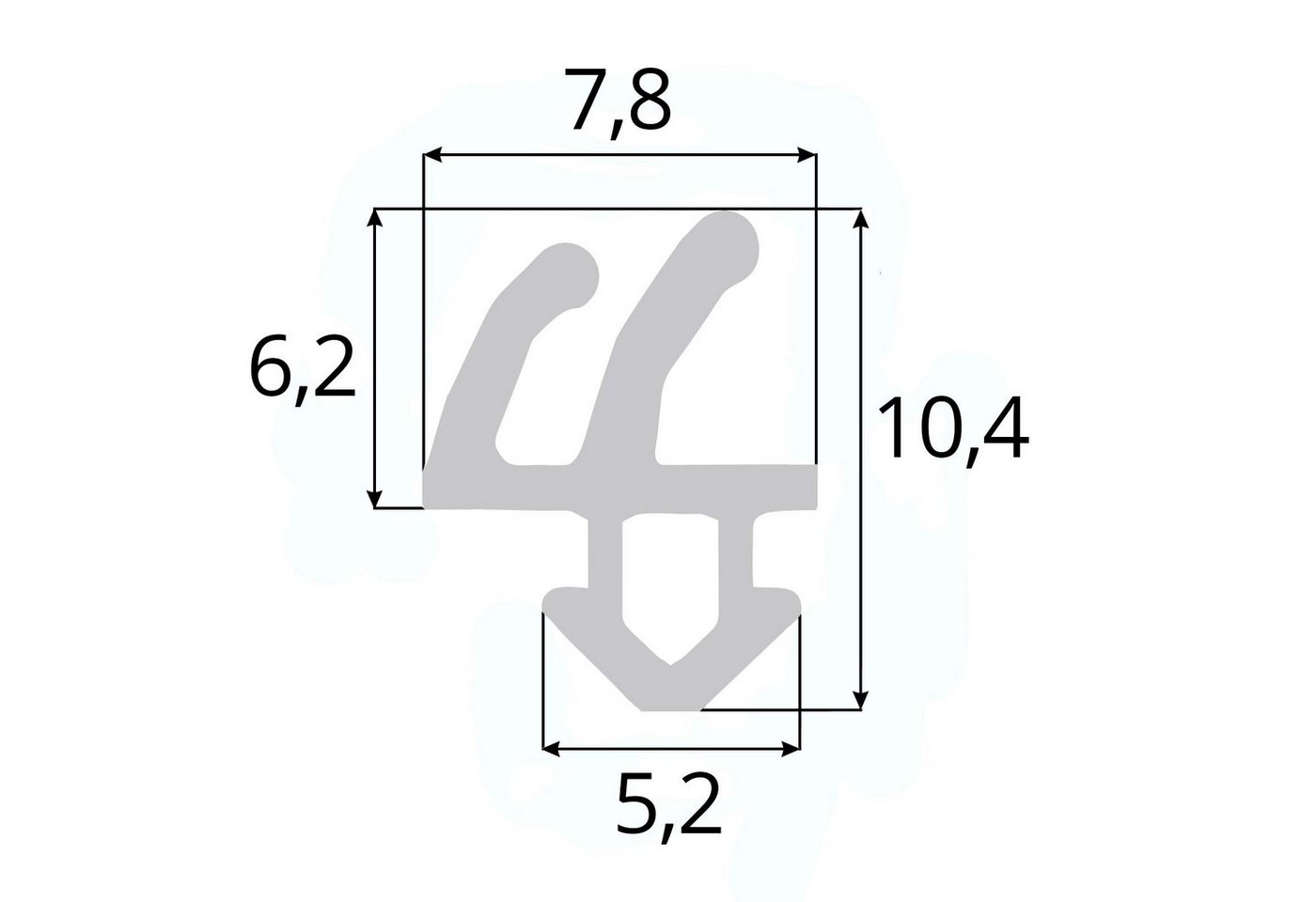 Thumbnail - DQ-PP Türdichtband DQ-PP Fensterdichtung, Schwarz, 100 Meter, PVC Fenster, Gummidichtug, ALUPLAST, GEALAN, KBE, KOMMERLI...